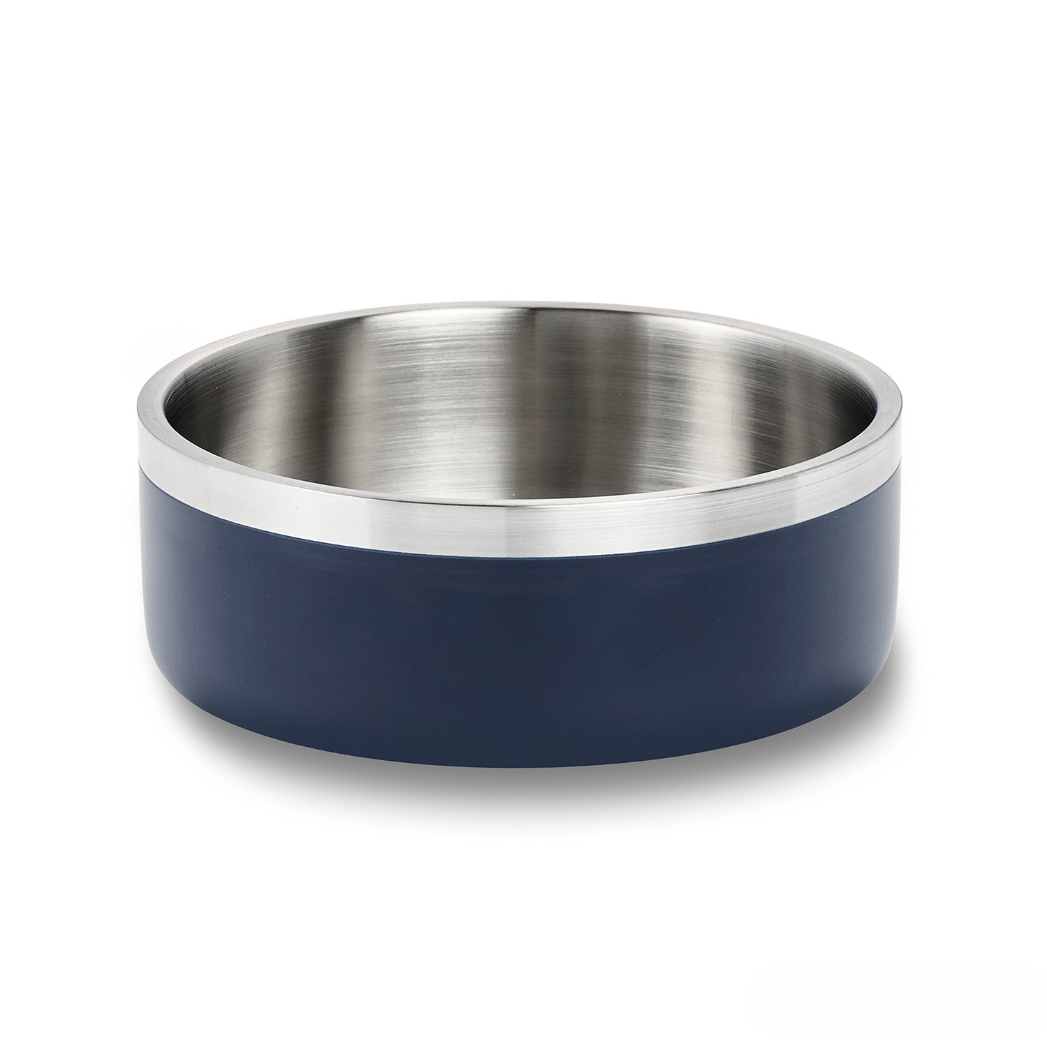 Wolters Linea Hundenapf aus Edelstahl | rutschfester Futternapf in modernem Design | Farbe Dunkelblau - Größe S (0,55 l)