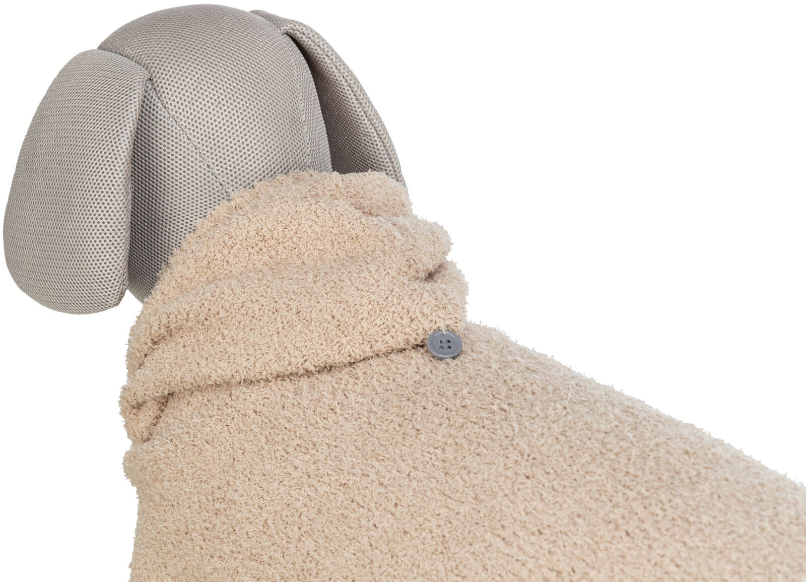 Trixie Hundepulli Hoodie Carson | Stylischer Hundepullover mit Kapuze in Sand | Größe XXS 18 cm Rückenlänge