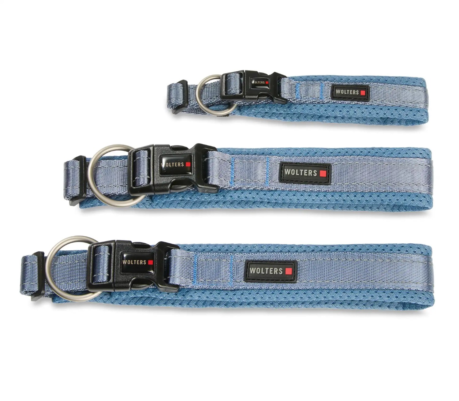 Wolters Halsband Light Mesh Jeans | Hundehalsband mit Sicherheitsverschlüssen | Größe L (Länge 50-57 cm)