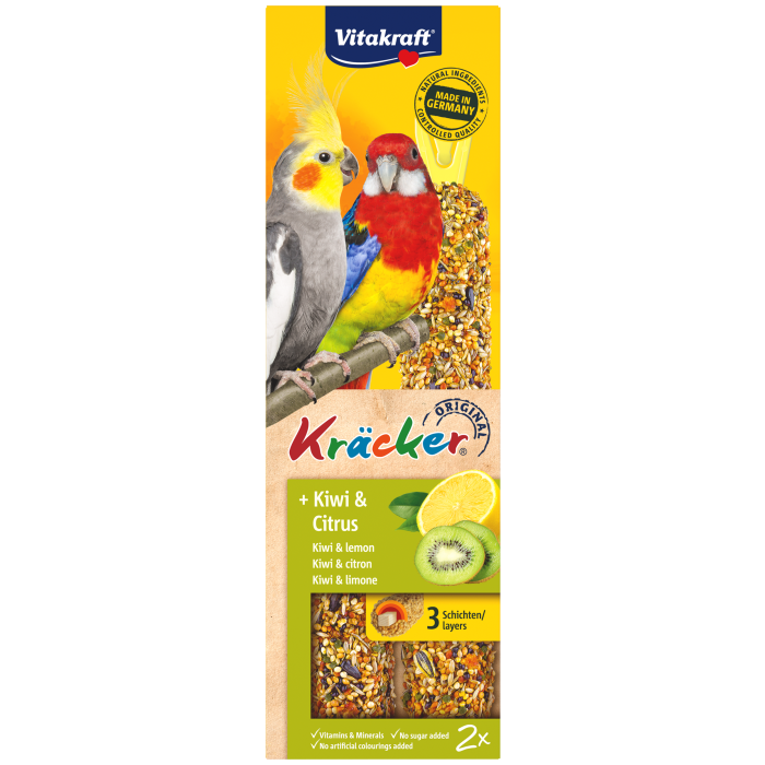 Vitakraft Kräcker® + Kiwi & Citrus- 2 Kräcker für größere Sittiche