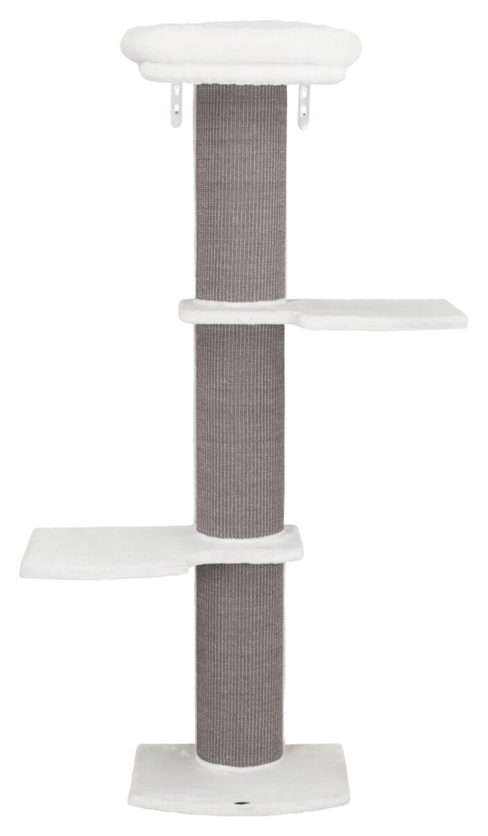 Trixie Kratzbaum Acadia mit Wandbefestigung | Kratzbaum zur Wandmontage | Farbe Grau | Maße 46x37x160 cm