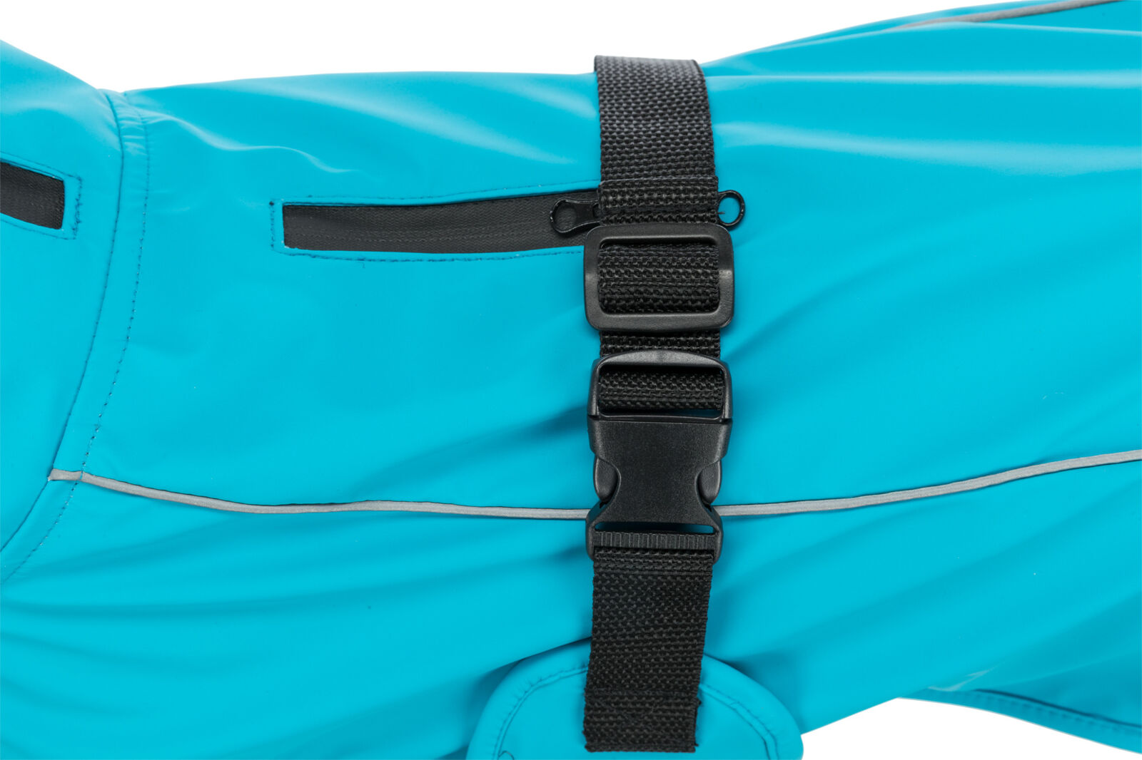 TRIXIE Regenmantel Vimy | Friesennerz für Hunde – Schutz vor Wind und Regen | Farbe Türkis S 40 cm Rückenlänge