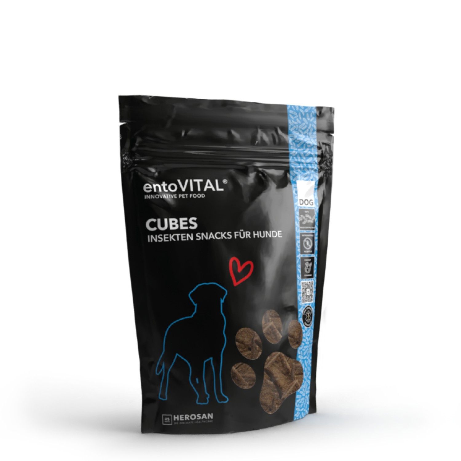 entoVITAL® DOG Cubes | Der perfekte quadratische Snack für kleine und große Hunde