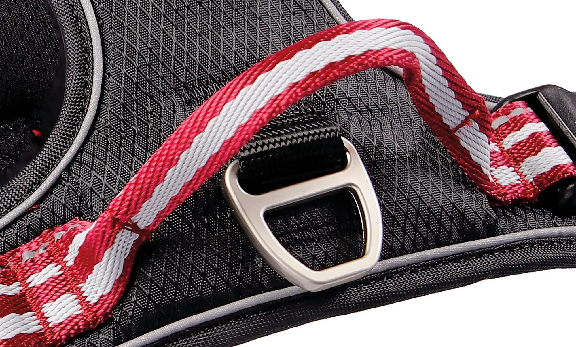 WOLTERS Active Pro Hundegeschirr | Leicht, komfortabel & sicher | Rot-Silber | Gr. 1 (40 - 47,5 cm) - Breite 15 mm