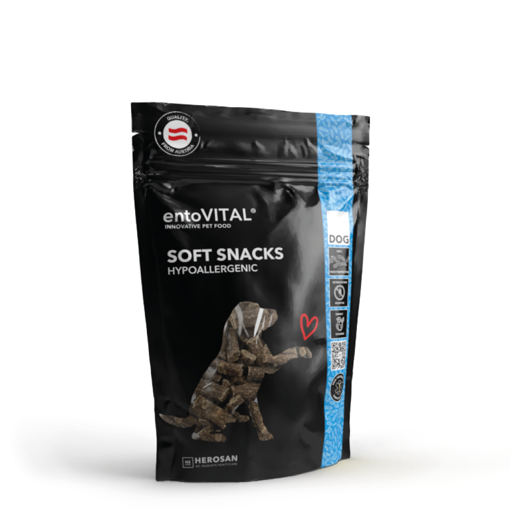 entoVITAL® DOG Soft Snack HYPOALLERGENIC | hochwertige Snacks für Hunde aller Rassen und Größen, besonders für Allergiker