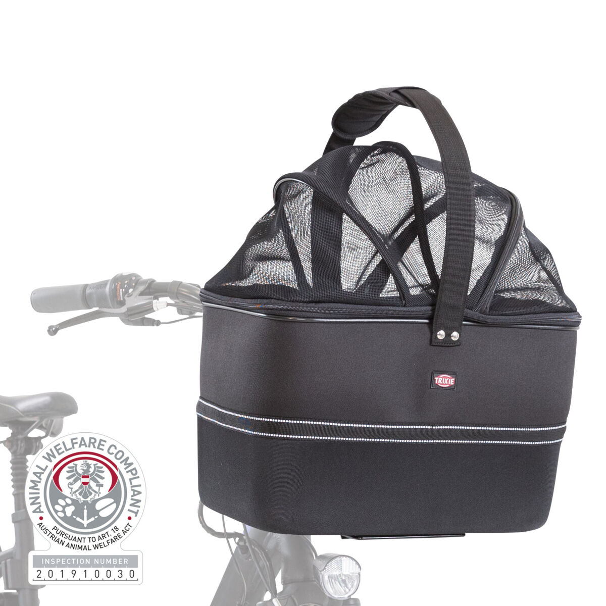 Trixie Hundekorb für Fahrradlenker | Hunde bis 6 kg | inkl. Montagematerial