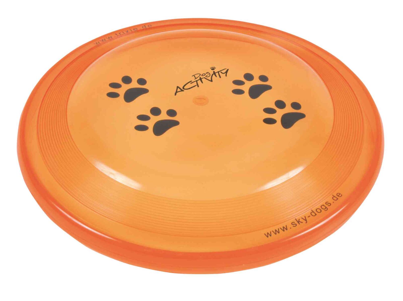 Trixie Dog Disc, Kunststoff Frisbee für Hunde | Frisbee-Spaß für Hund und Halter | Orange Ø 19 cm