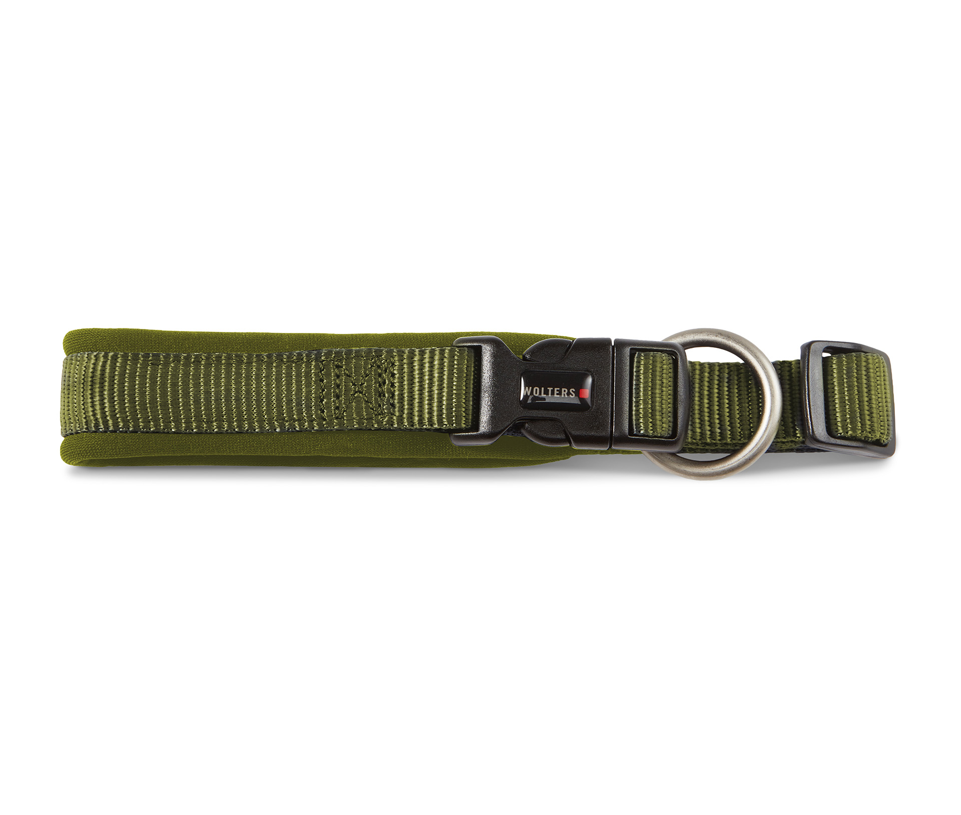 WOLTERS Professional Comfort Hundehalsband Olive | Neopren-Polsterung & Schnellverschluss | Gr. -1 (20-24 cm x 15 mm)