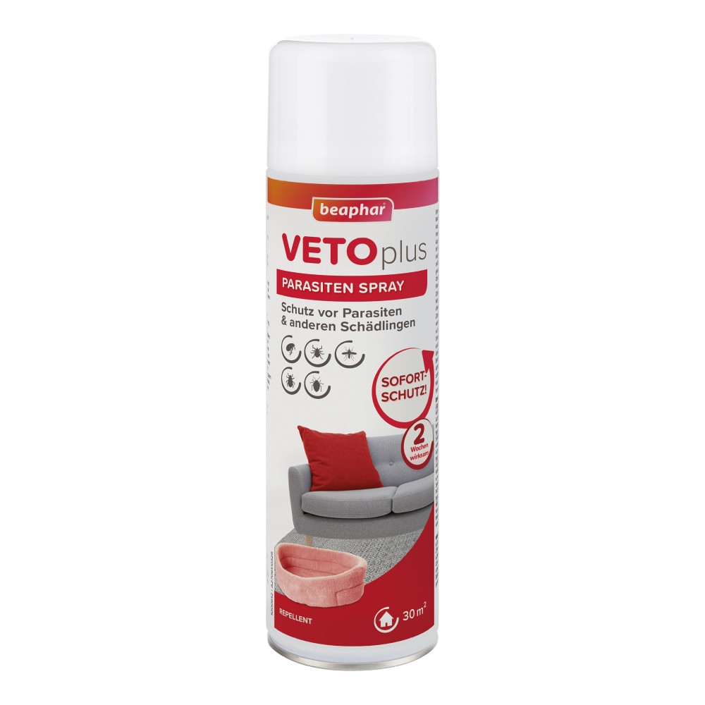 Beaphar VETOplus Parasiten Spray | Sofortschutz gegen Ungeziefer | Spraydose 400 ml