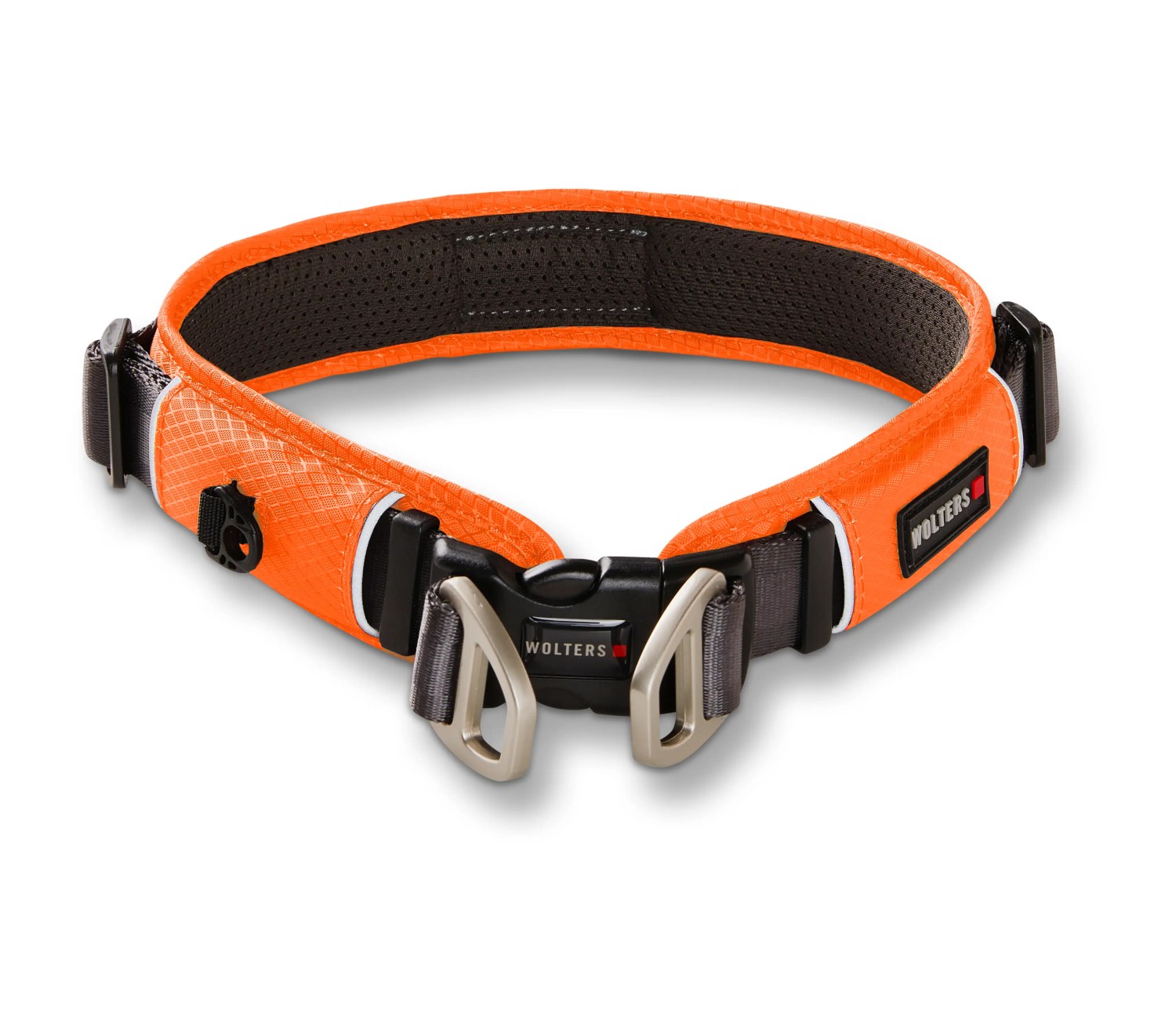 Wolters Active Pro Comfort Halsband | Rotorange-Anthrazit | Hundehalsband mit Zugbegrenzung | Gr. 1 (35-40 cm x 30 mm)