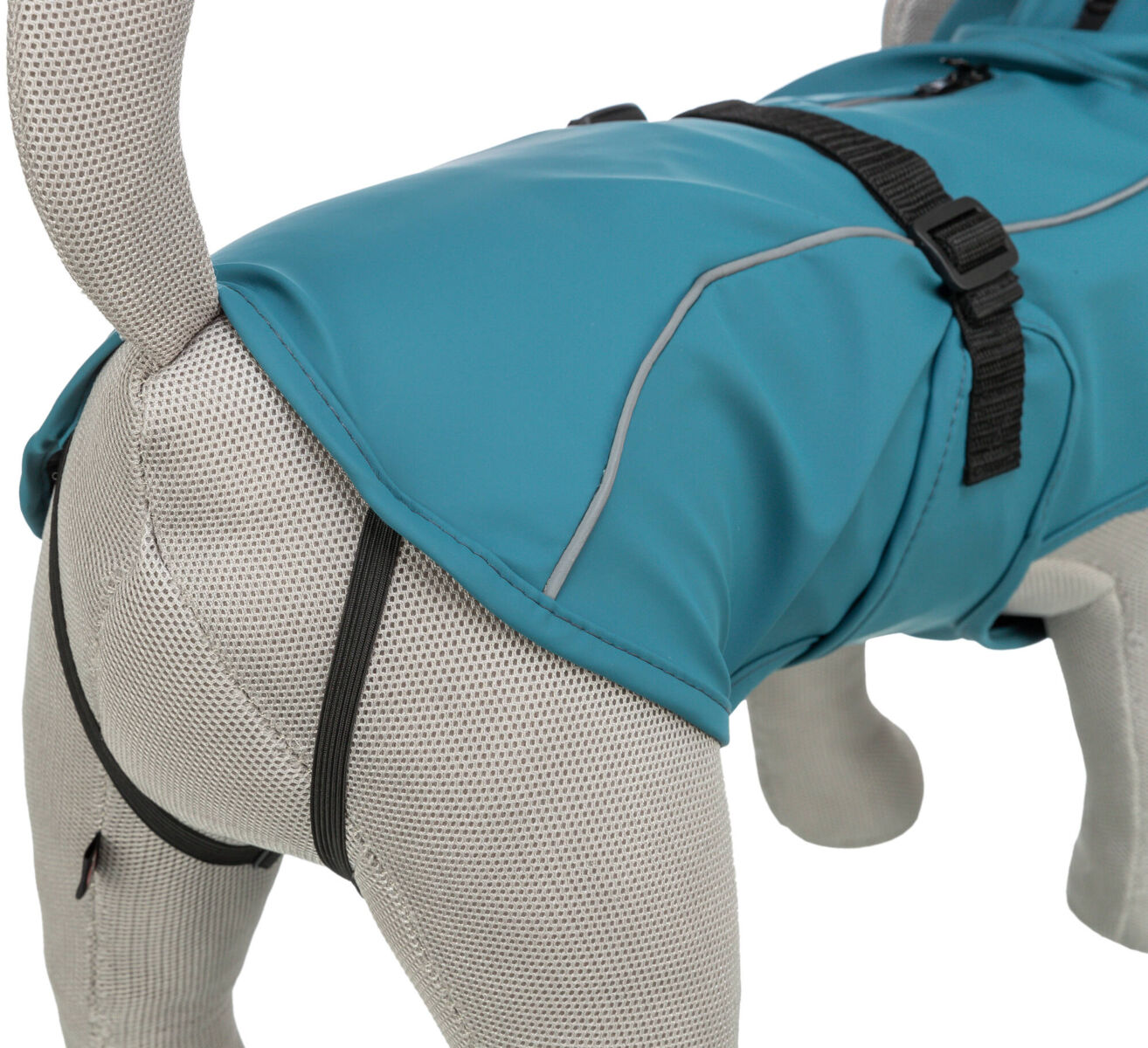 TRIXIE Regenmantel Vimy | Friesennerz für Hunde – Schutz vor Wind und Regen | Farbe Petrol S 40 cm Rückenlänge