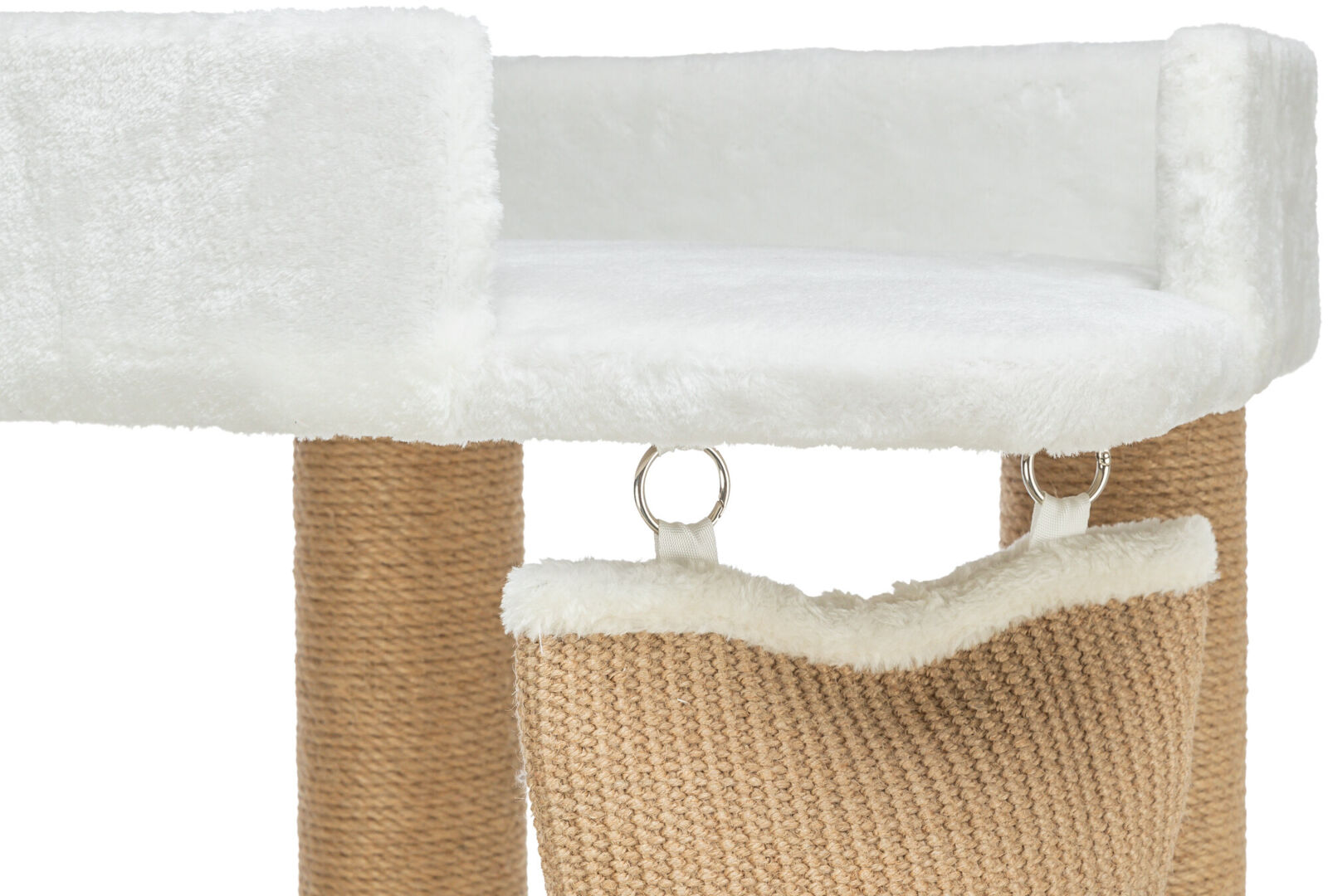 Trixie Kratzbaum Active | Großer Spiel- und Ruheplatz für Ihre Katze | Farbe Beige | Maße 58x58x150 cm
