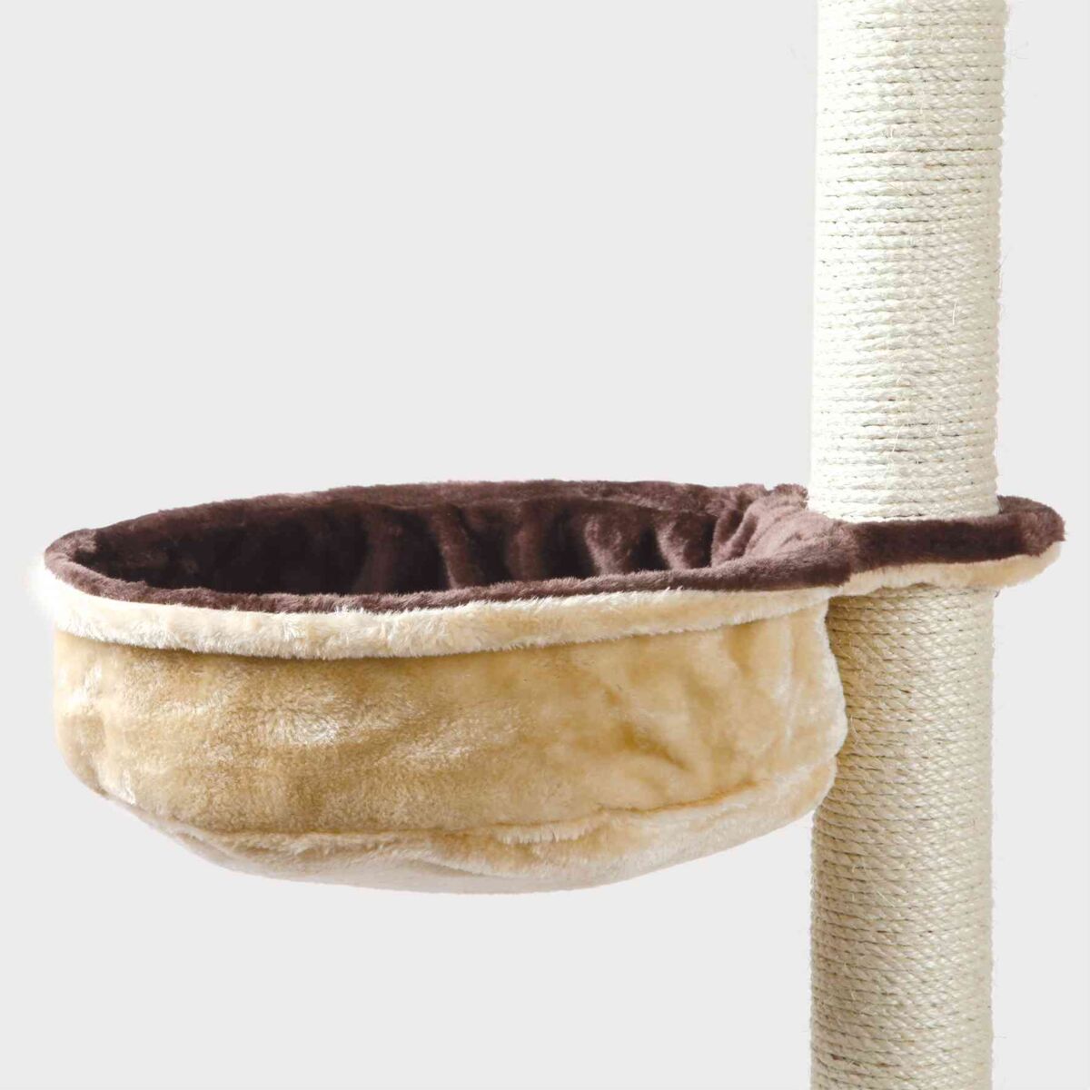 Trixie Kuschelsack für Kratzbäume | Plüsch wendbar | Maße: Ø 38 cm | Farbe Beige-Braun