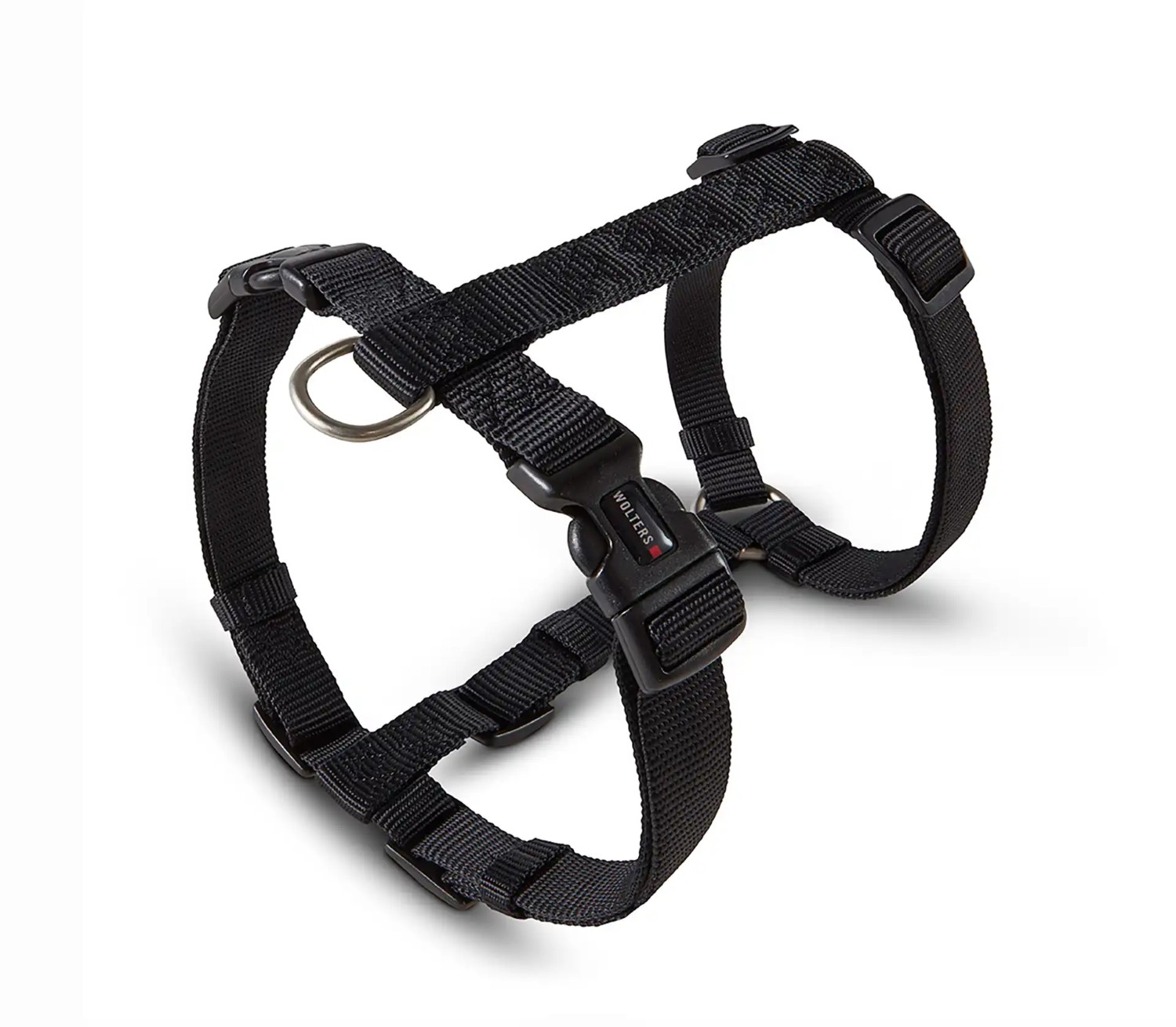 WOLTERS Professional Hundegeschirr | verstellbares Nylon-Geschirr für Hunde | Schwarz - Gr. XS  (Brustumfang 25-35 cm, Breite 10 mm)