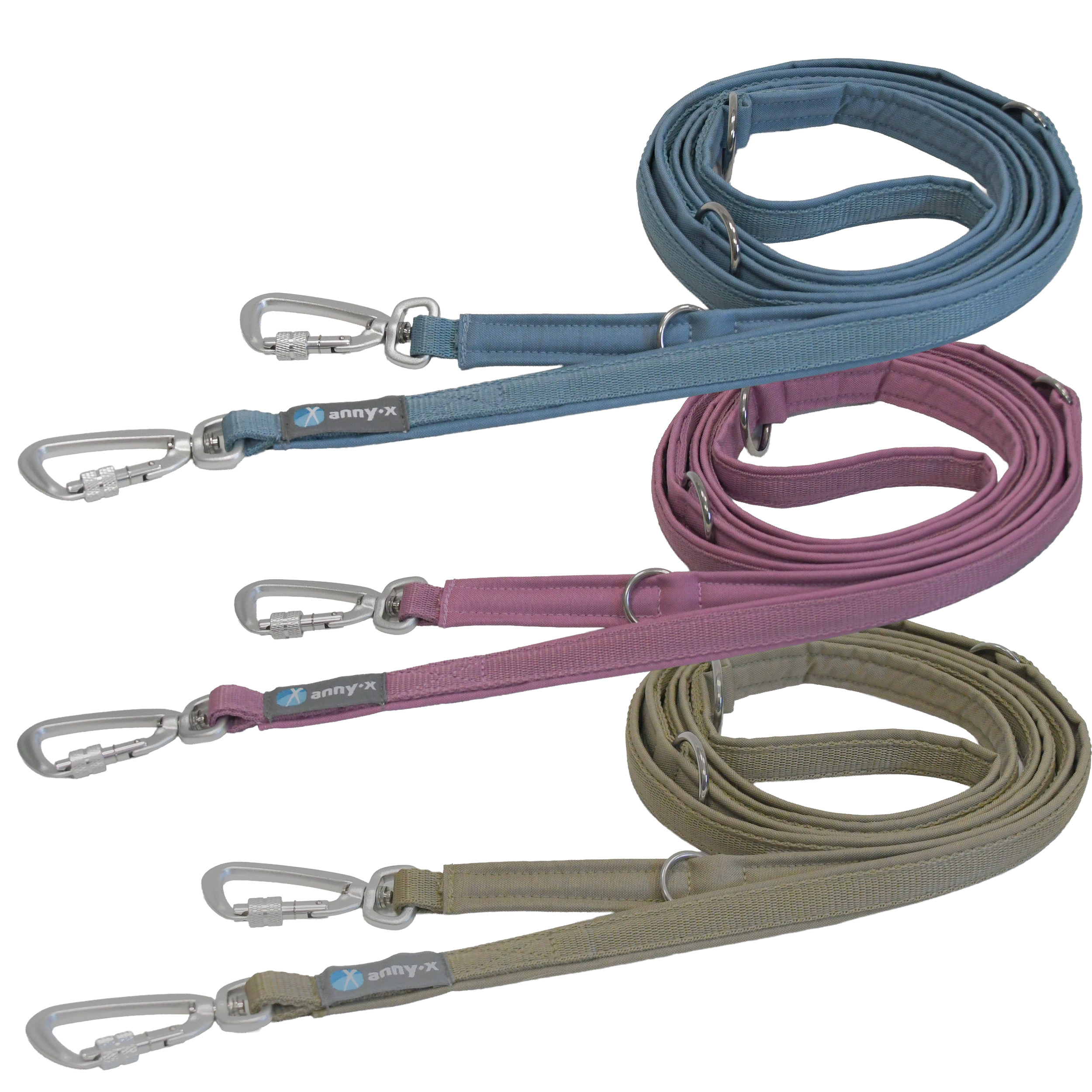 Anny·X Führleine Safety Fun Edition Wanderzeit | verstellbare, gepolsterte Hundeleine | Länge 3 m - Breite 2 cm