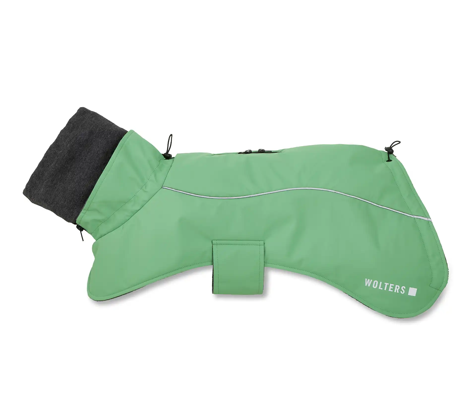 Wolters Hundejacke Cape Adventure | Gefütterte Winterjacke für Hunde | Farbe Grün | Größe 28 (Rückenlänge 27 - 29 cm)