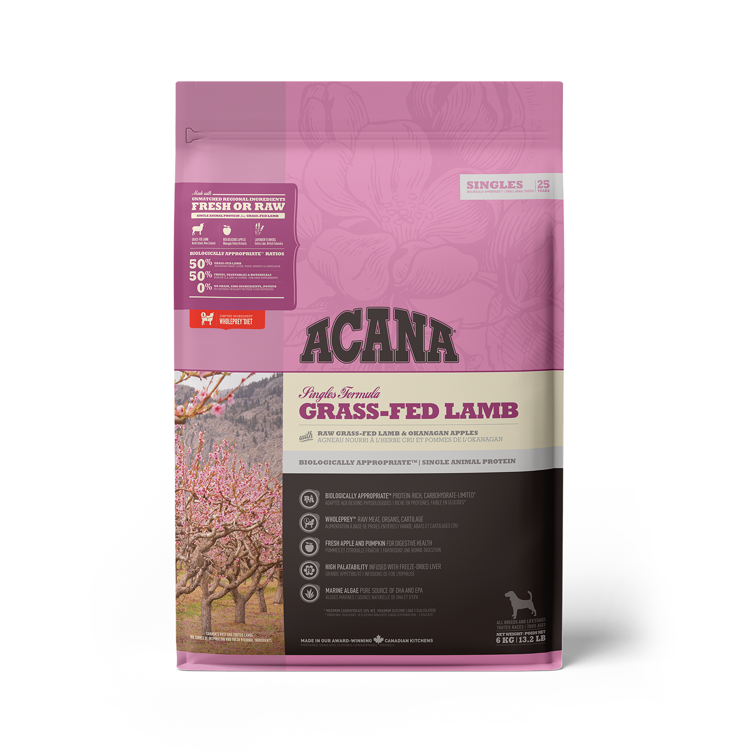 ACANA™ Dog Grass-Fed Lamb | Alleinfuttermittel für ausgewachsene Hunde | 6 kg