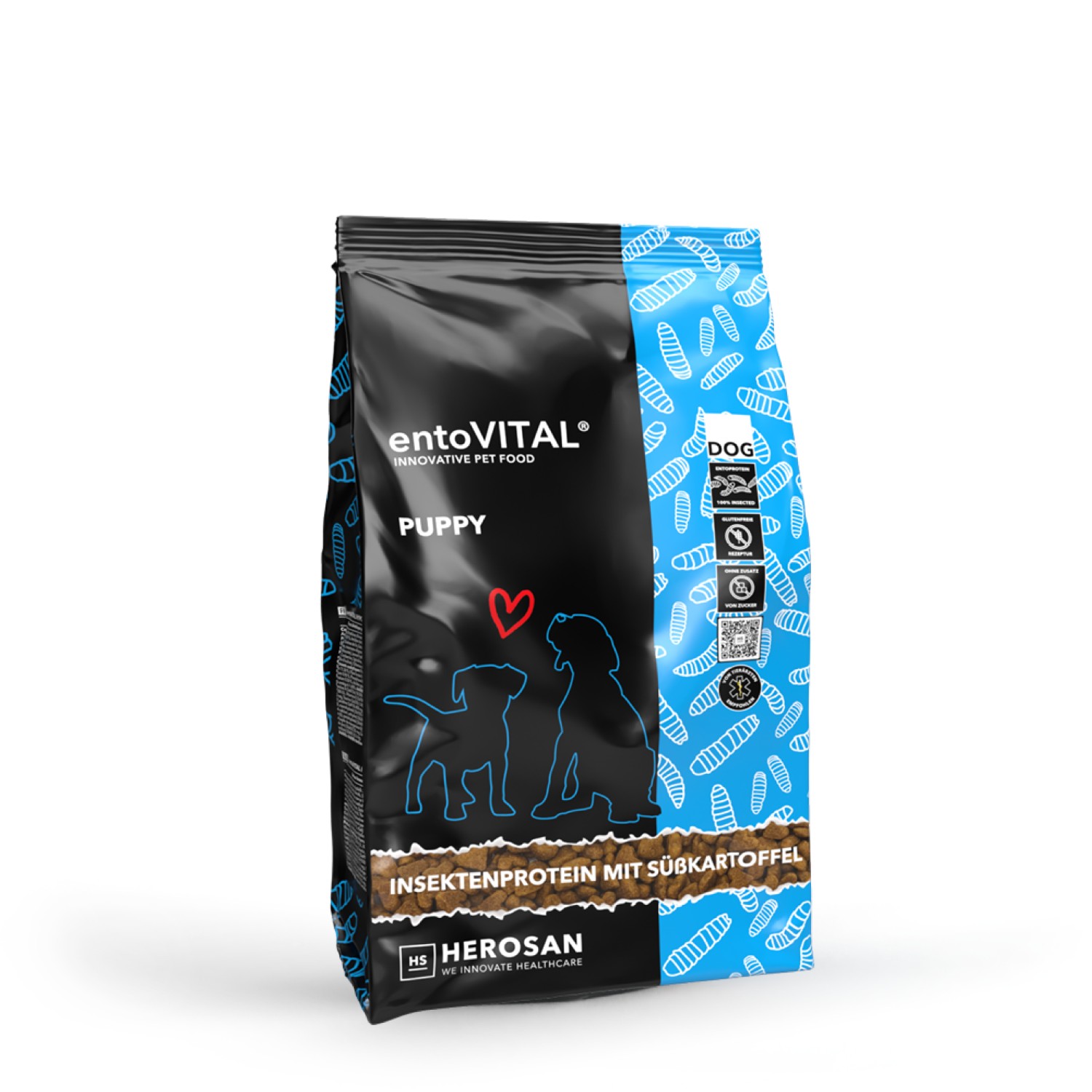 entoVITAL® DOG PUPPY Hundefutter | für wachsende Hunde bis zum 12. Monat | mit Insekten und Süßkartoffel
