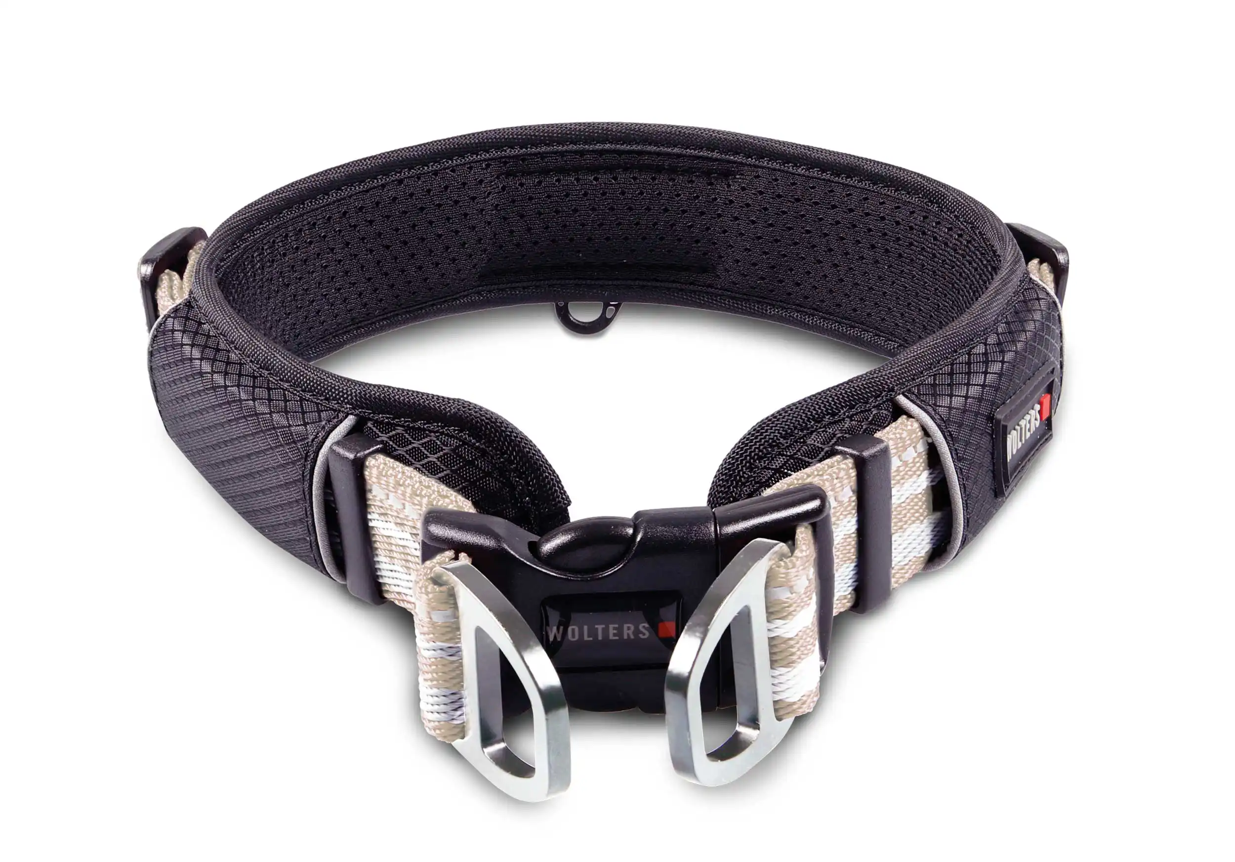 Wolters Active Pro Halsband | Hundehalsband gepolstert mit Klickverschluss | Champagner-Silber Gr. 1 (35-40 x 3 cm)