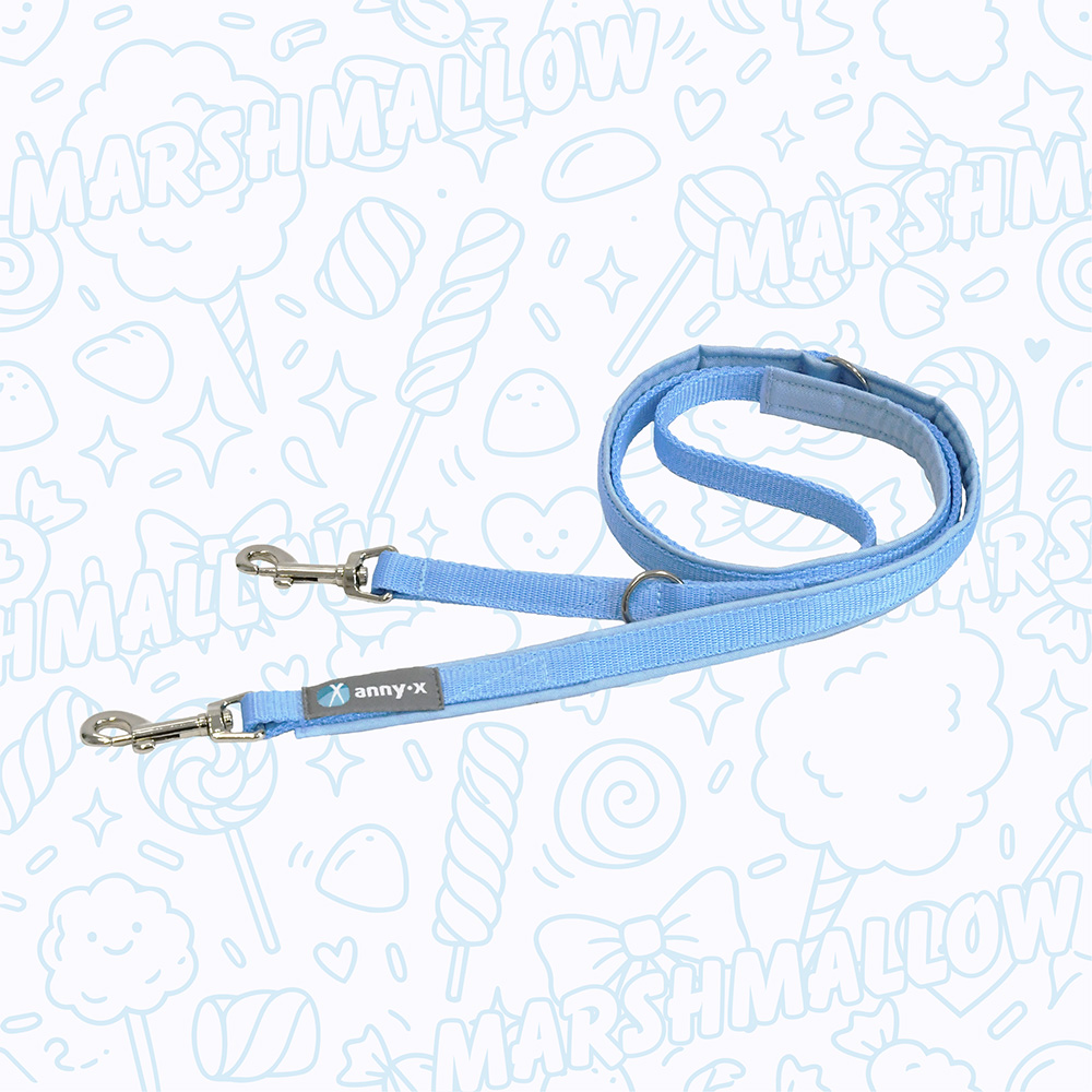 Anny·X Führleine Bolt Fun Marshmallow | verstellbare Hundeleine Middle | gepolsterte Leine mit Bolzenkarabiner | Länge 1,75 m x 2,0 cm