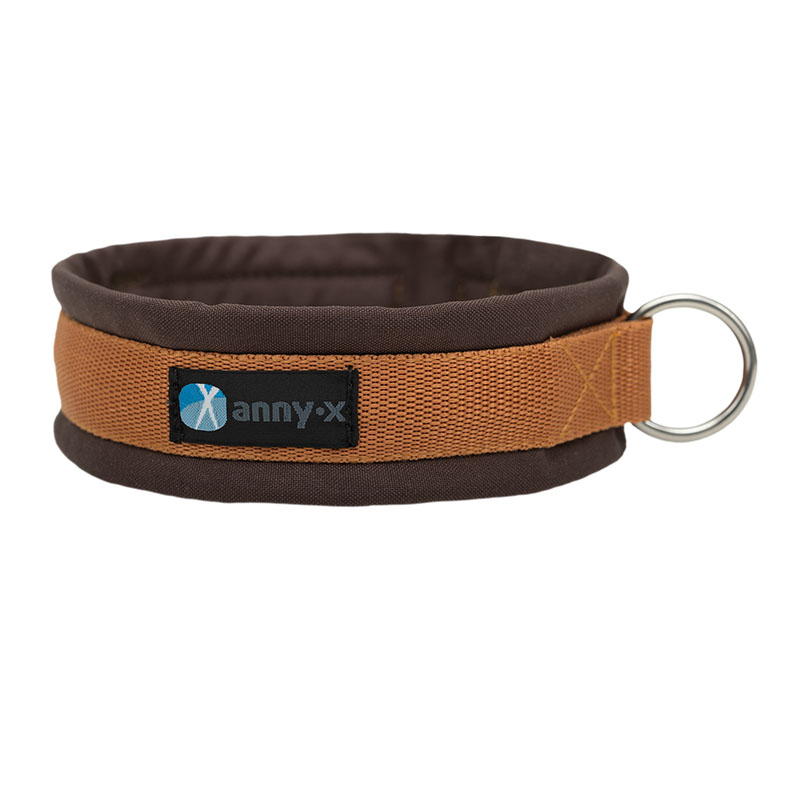 Anny·X Steckhalsband Fun Braun-Bernstein| Gepolstertes Hundehalsband | Größe 2 (27-33 cm)
