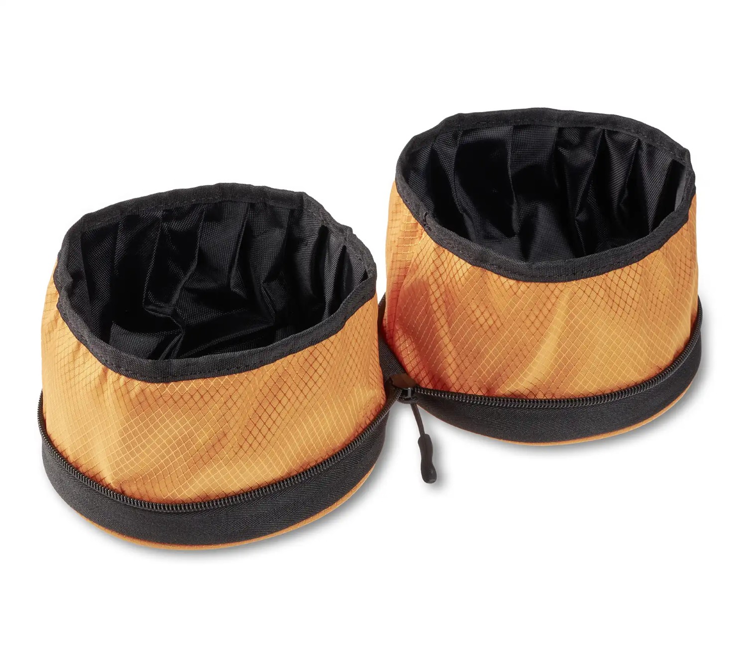 Wolters Reisenapf Travel Duo | faltbarer Doppelnapf für unterwegs Ø 15 cm | Orange
