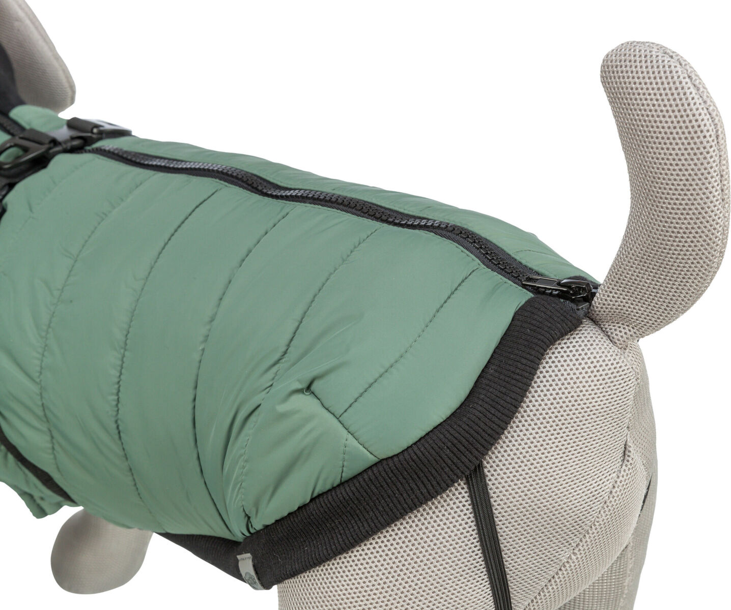 Trixie Wintermantel Pontis | Geschirr-Mantel für Hunde – warm, wasserabweisend | Farbe Salbei - Gr. XS 24 cm Rückenlänge