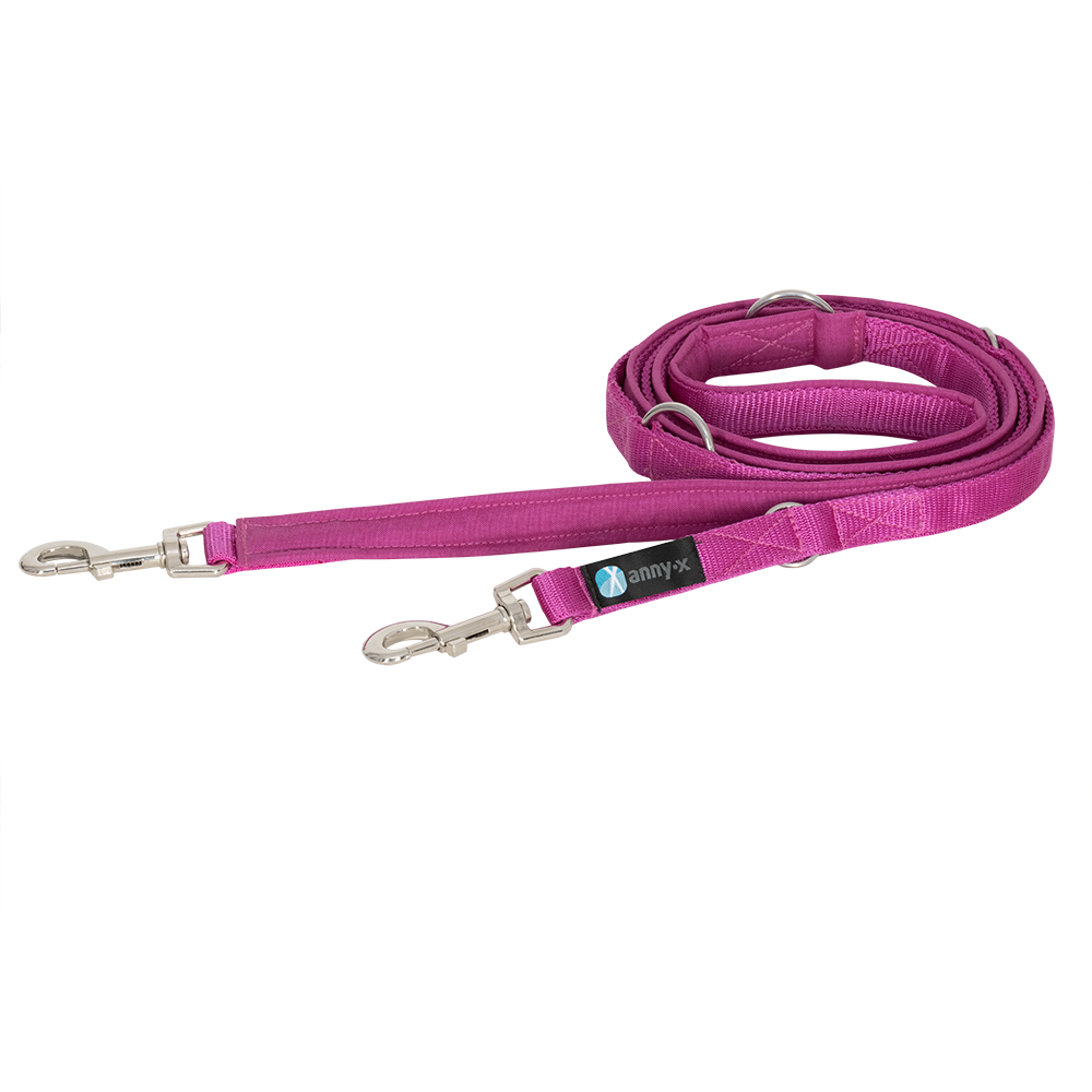 Anny·X Führleine Bolt Fun Sonnenhut| gepolsterte Hundeleine, verstellbare Leine mit Bolzenkarabiner | Größe Classic 3 m x 2,5 cm