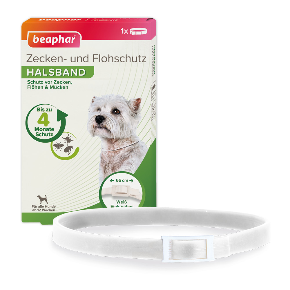 Beaphar Zecken- und Flohschutz Halsband | für Hunde | Länge 65 cm