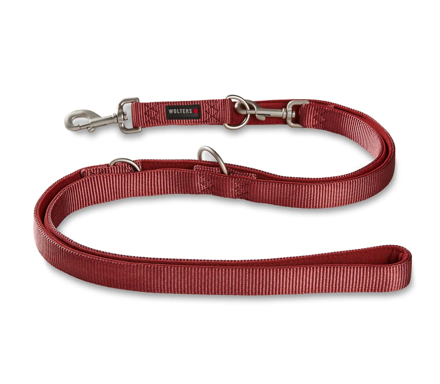 WOLTERS Professional Comfort Führleine Rost-Rot | dreifach verstellbar, extra gepolstert | Größe S (200 cm x 1,0 cm)