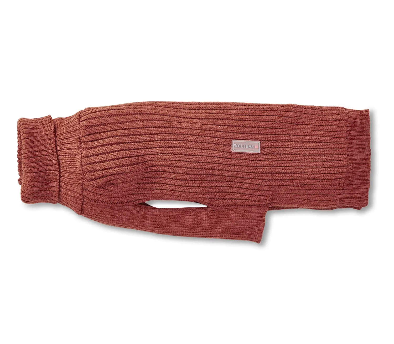 Wolters Strickpullover Ribsty | Hundepullover für kühle Tage | Farbe Rostrot - Gr. 20 (Rückenlänge 19-21 cm)