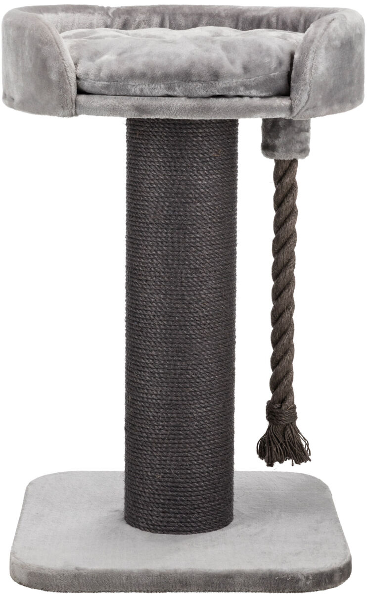Trixie Kratzbaum XXL Klara | stabiler Katzenkratzbaum mit Kuschelbett | Farbe Grau - Maße 60x60x100 cm