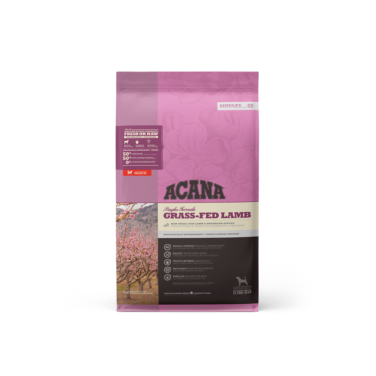 ACANA™ Dog Grass-Fed Lamb | Alleinfuttermittel für ausgewachsene Hunde | 11,4 kg