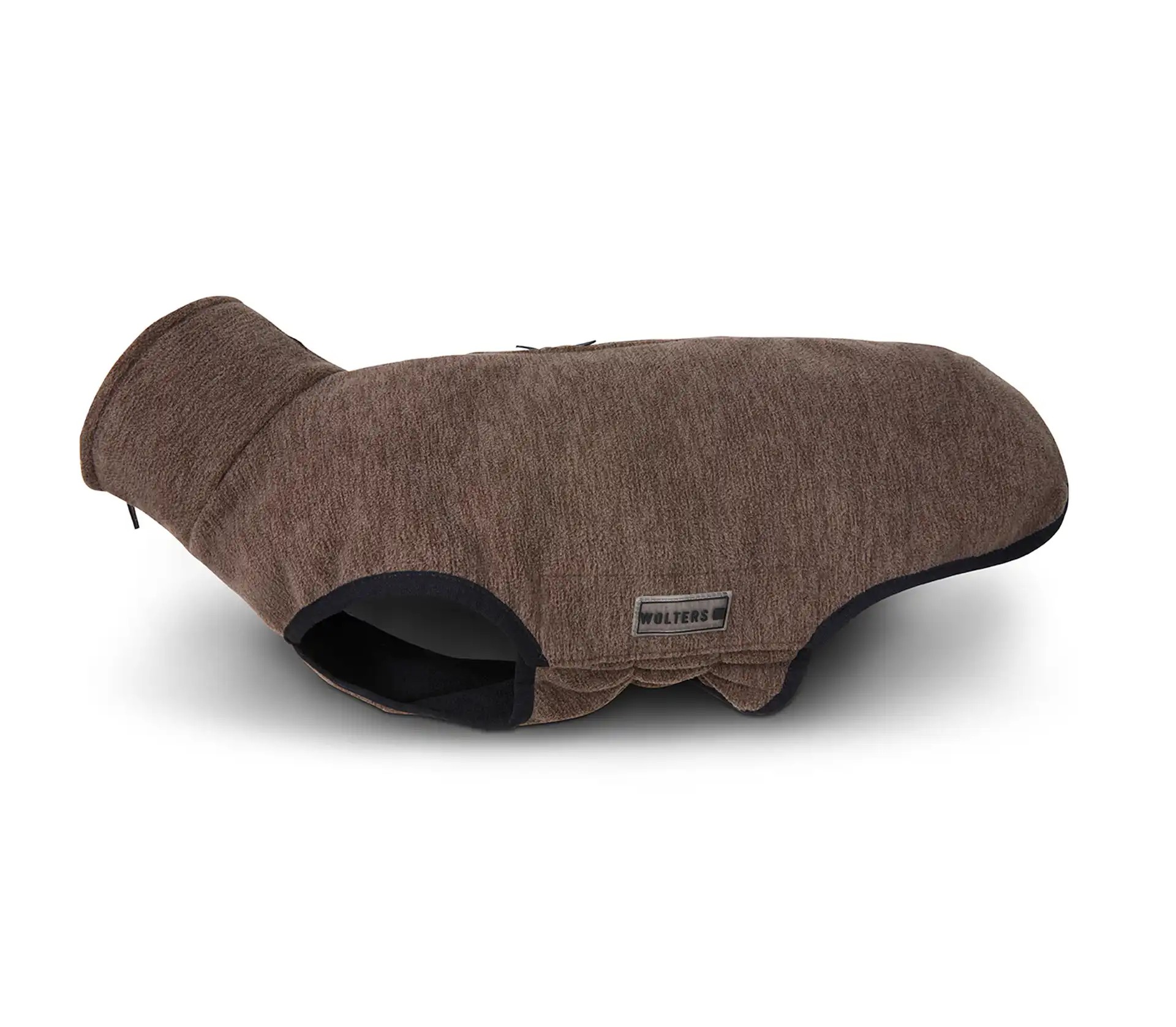 Wolters Fleecejacke Casual Braun-Meliert | Hundebekleidung für jedes Wetter | Hundejacke Größe 22 (Rückenlänge 22 - 24 cm)