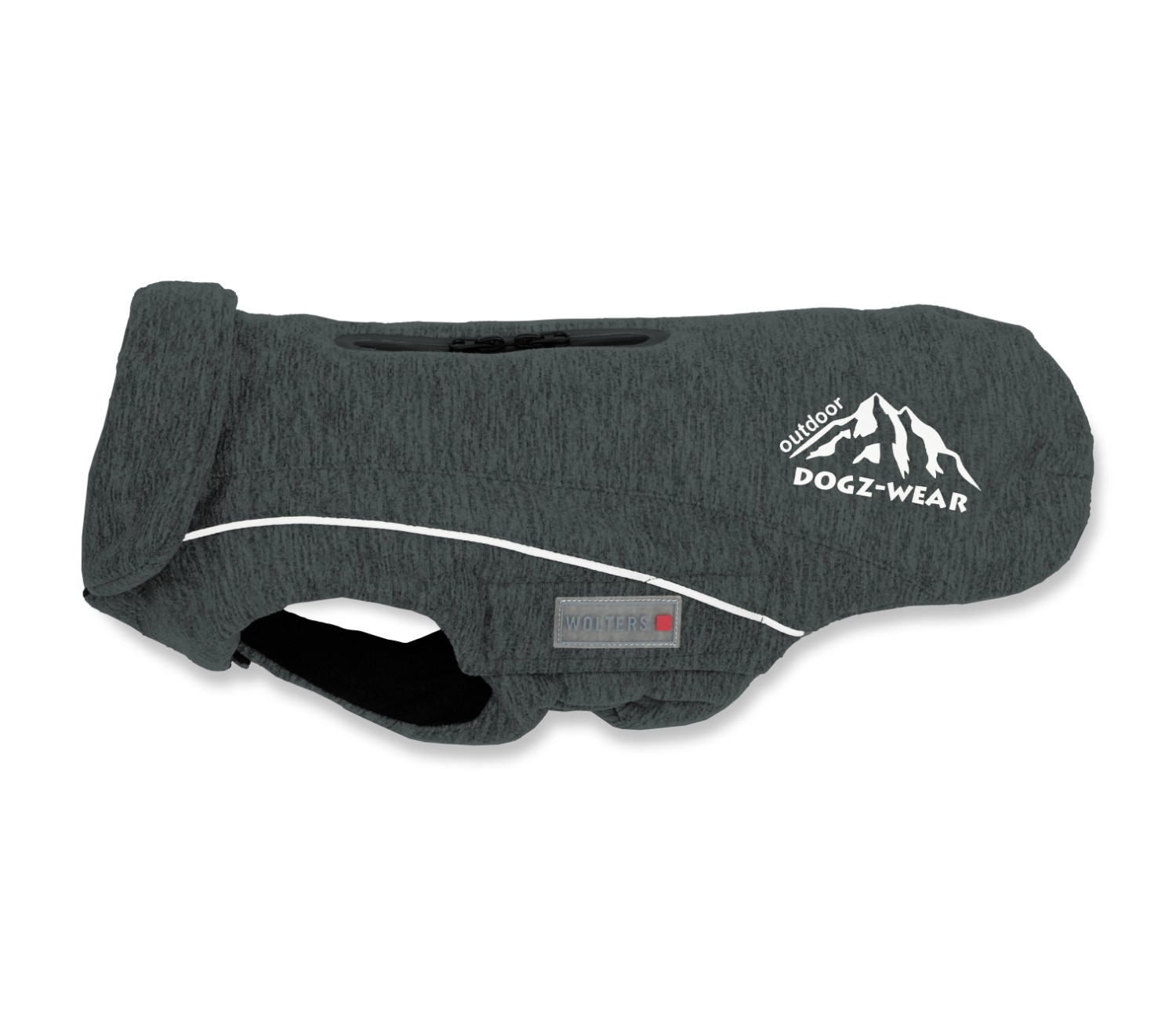 Wolters Fleecejacke Dogz-Wear | Hundejacke für kühle Tage | Farbe Grau-meliert | Gr. 22 (Rückenlänge 22 - 24 cm)