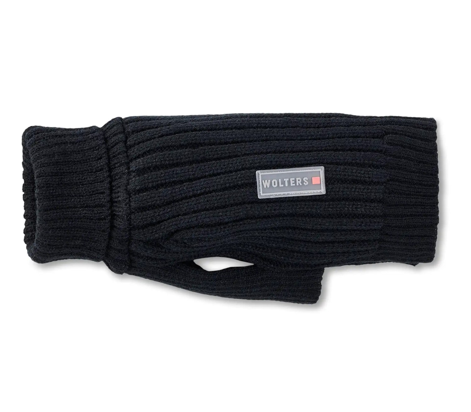 Wolters Strickpullover Ribsty | Hundepullover für kühle Tage | Farbe Schwarz - Gr. 20 (Rückenlänge 19-21 cm)