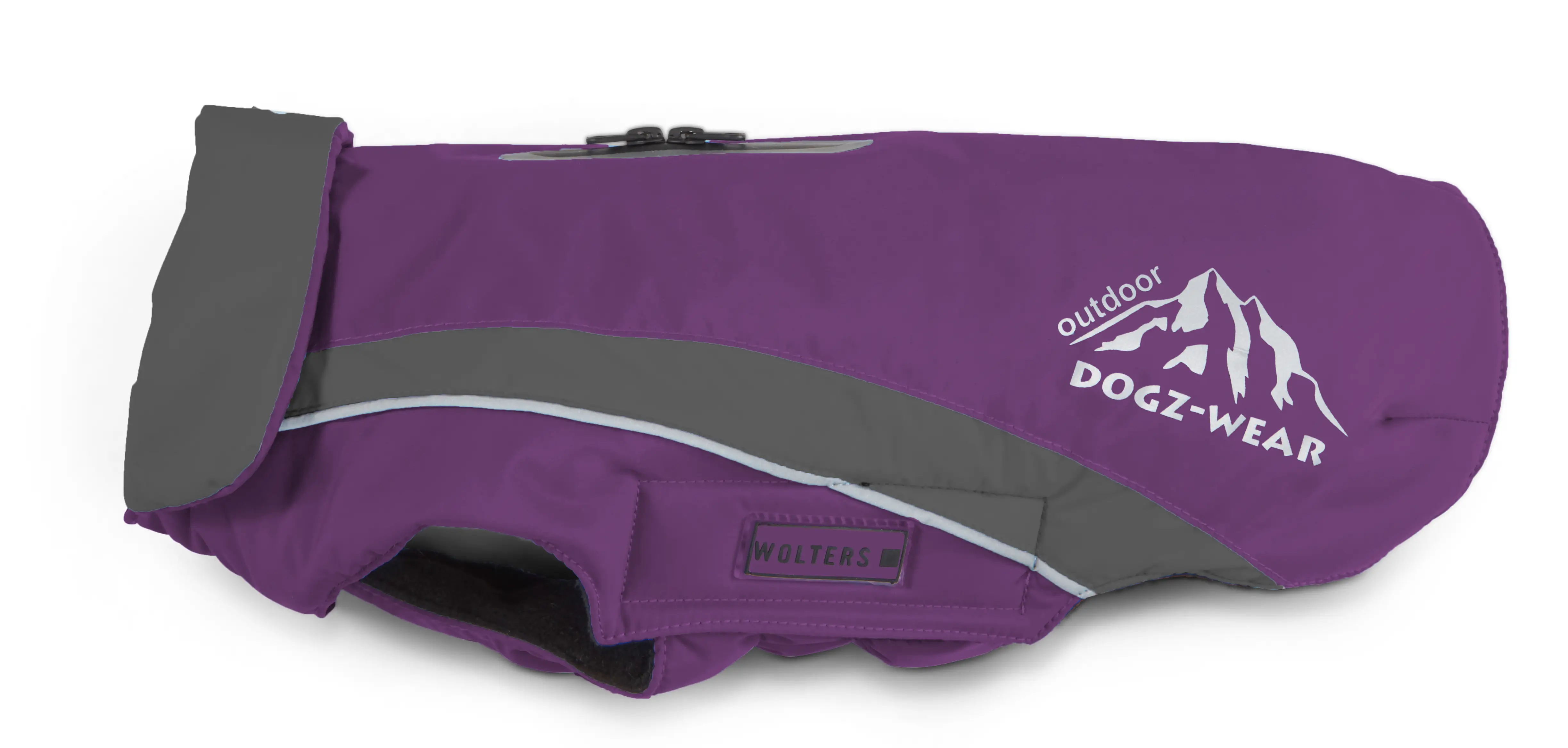 Wolters Wolters Skijacke Dogz-Wear | Wintermantel für Hunde | Farbe Lila-Grau | Größe 28 (Rückenlänge 27 - 29 cm)