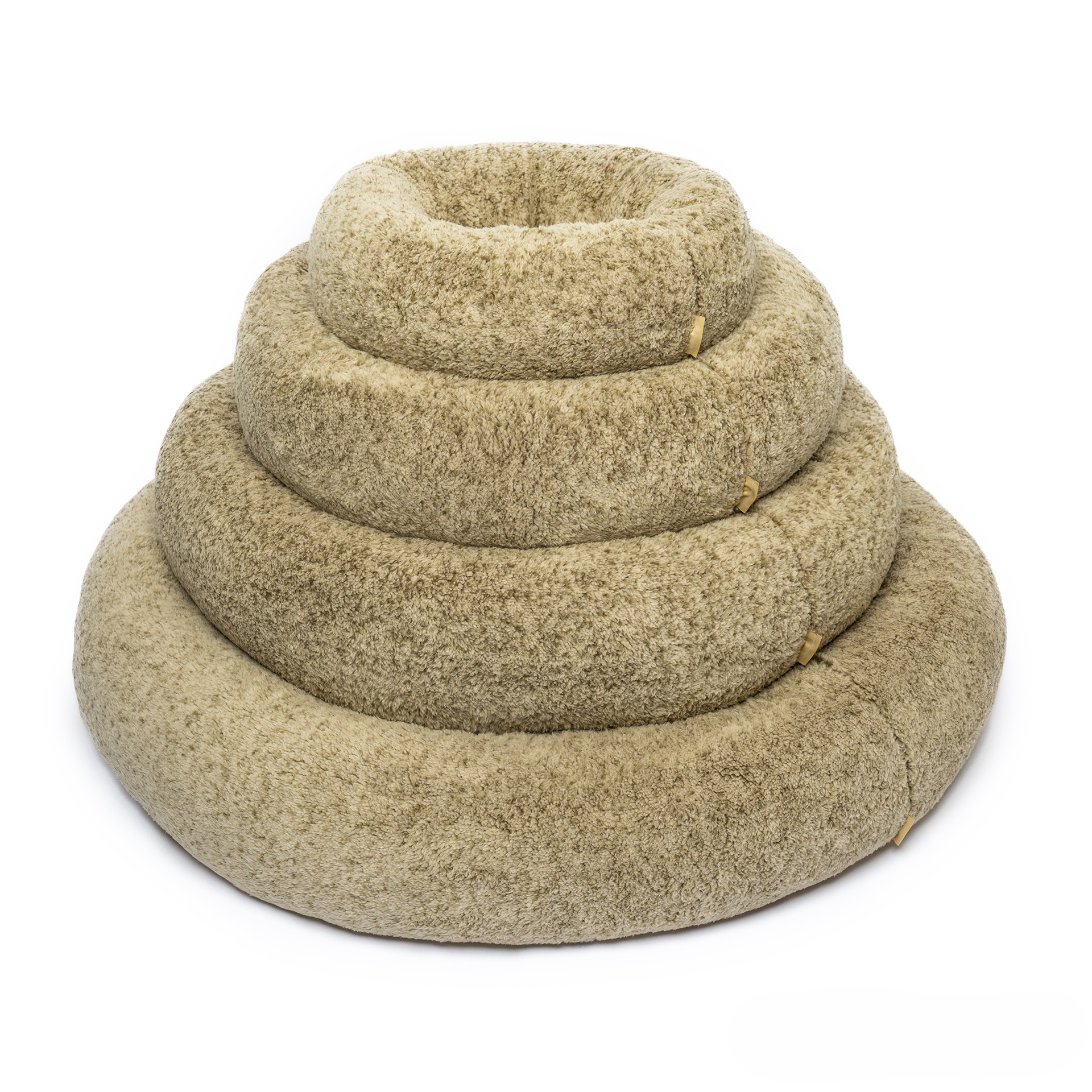 WOLTERS Hundekörbchen Sweet Dreams | Hundebett aus besonders kuscheligem OEKO-TEX® Plüsch | Pistachio - Gr. S (Ø 50 cm x 16 cm)