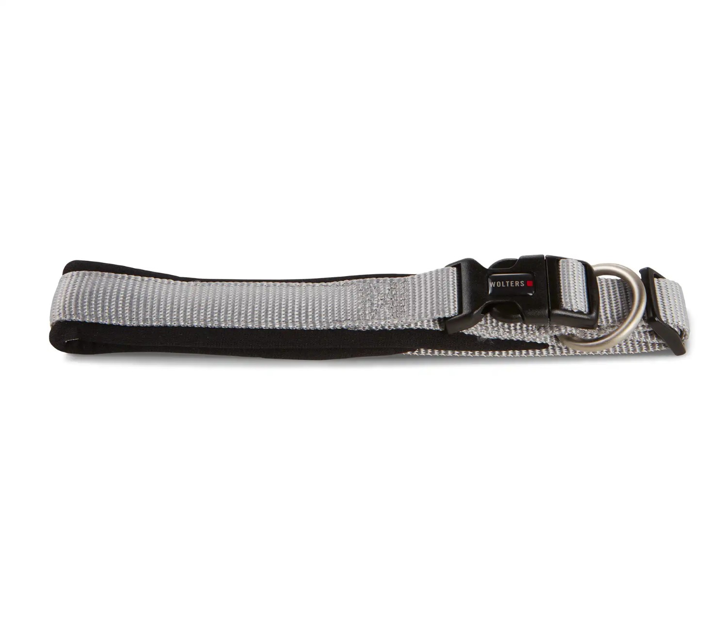 WOLTERS Professional Comfort Hundehalsband Schwarz-Silber | Neopren-Polsterung & Schnellverschluss | Gr. -1 (20-24 cm x 15 mm)