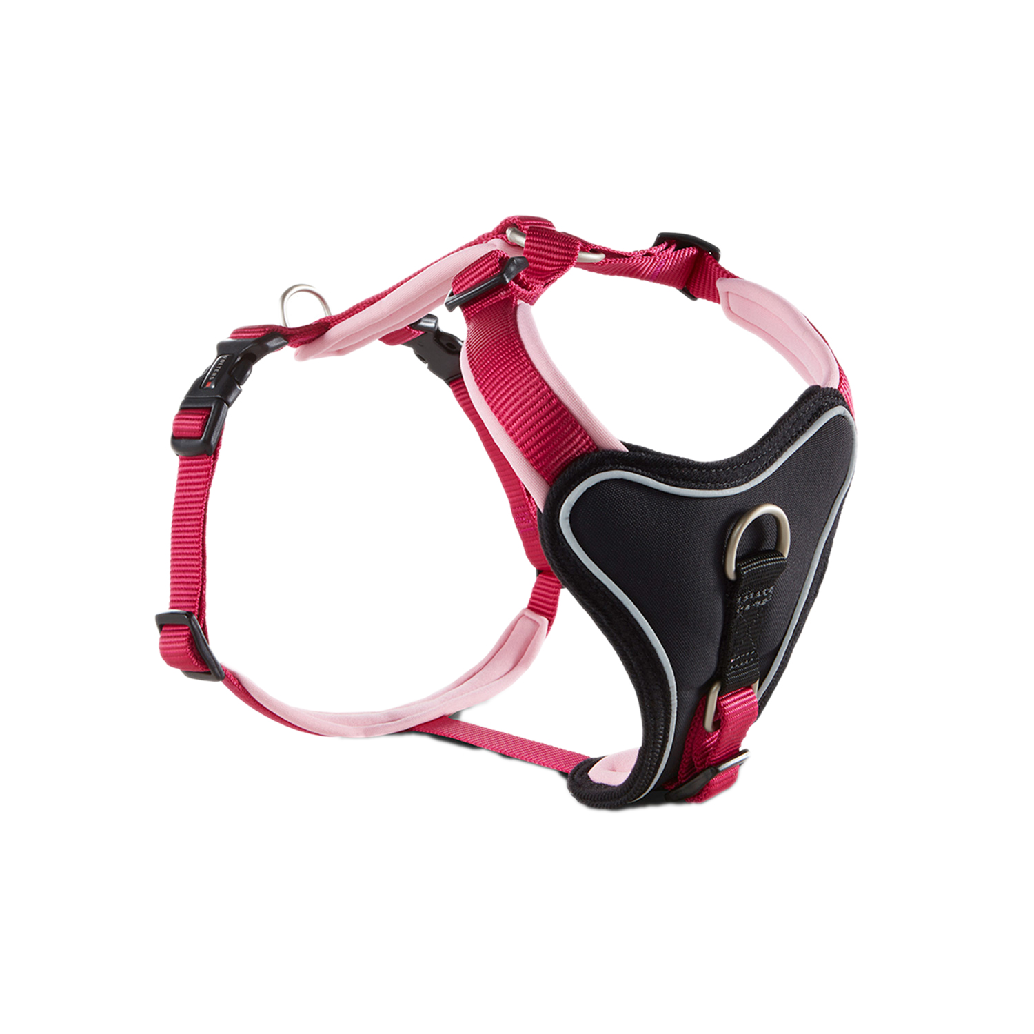 WOLTERS Professional Comfort Hundegeschirr | Brustgeschirr mit Neopren-Polsterung | Himbeer-Rose - Gr.-1 (27-32 cm) - Breite 15 mm