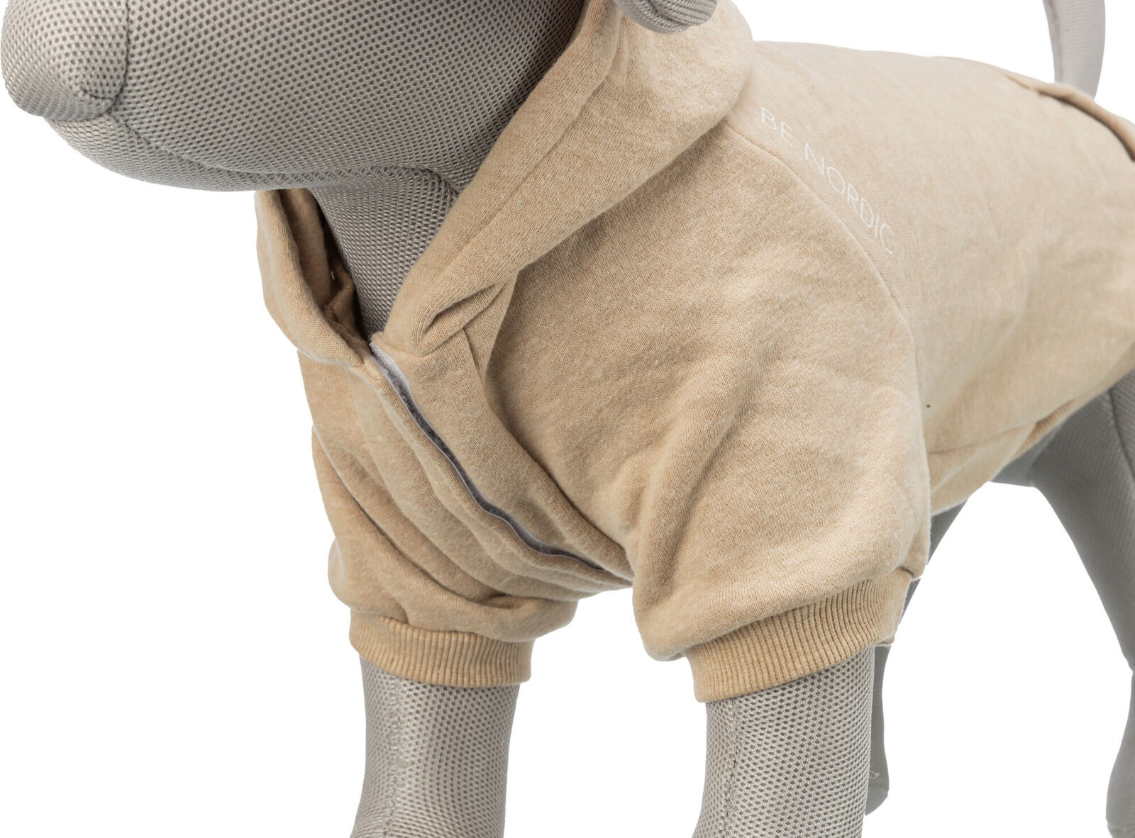 Trixie Hundepulli BE NORDIC Hoodie Flensburg | Hundepullover mit Kapuze | Farbe Sand - Gr. XS 27cm Rückenlänge