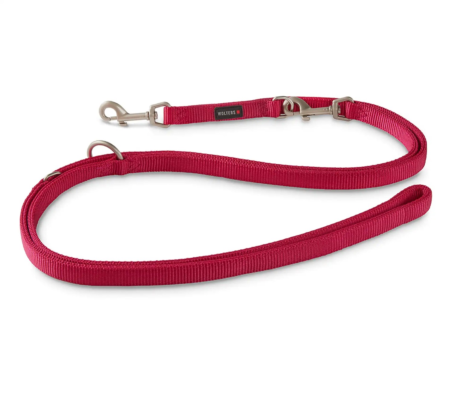 WOLTERS Professional Führleine Himbeer | Dreifach verstellbare Hundeleine aus robustem Nylon | Größe M (200 cm x 15 mm)