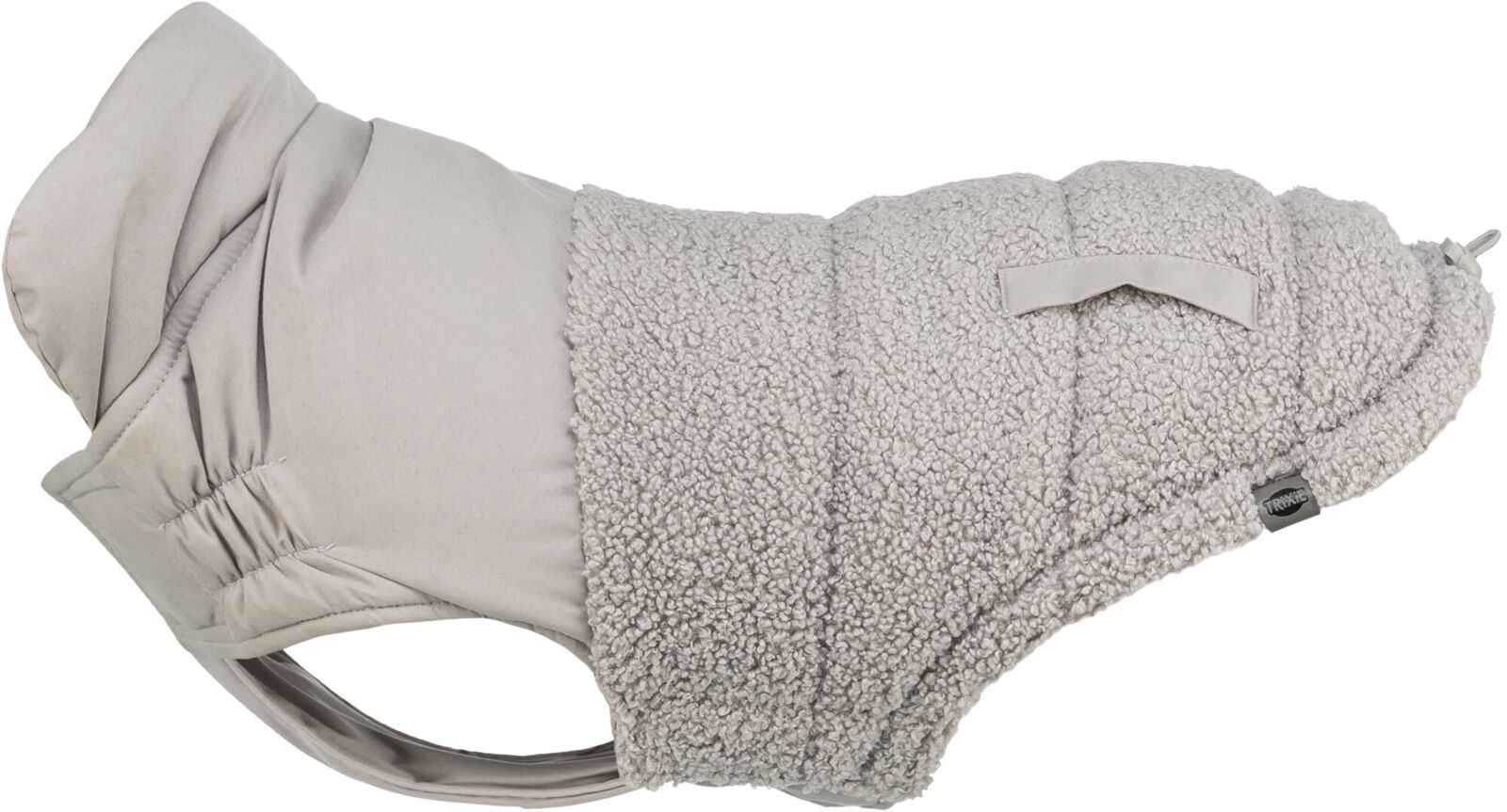 TRIXIE Wintermantel Ajou | Wintermantel für Hunde – warm, wasserdicht | Farbe Grau - Gr. S 40 cm Rückenlänge
