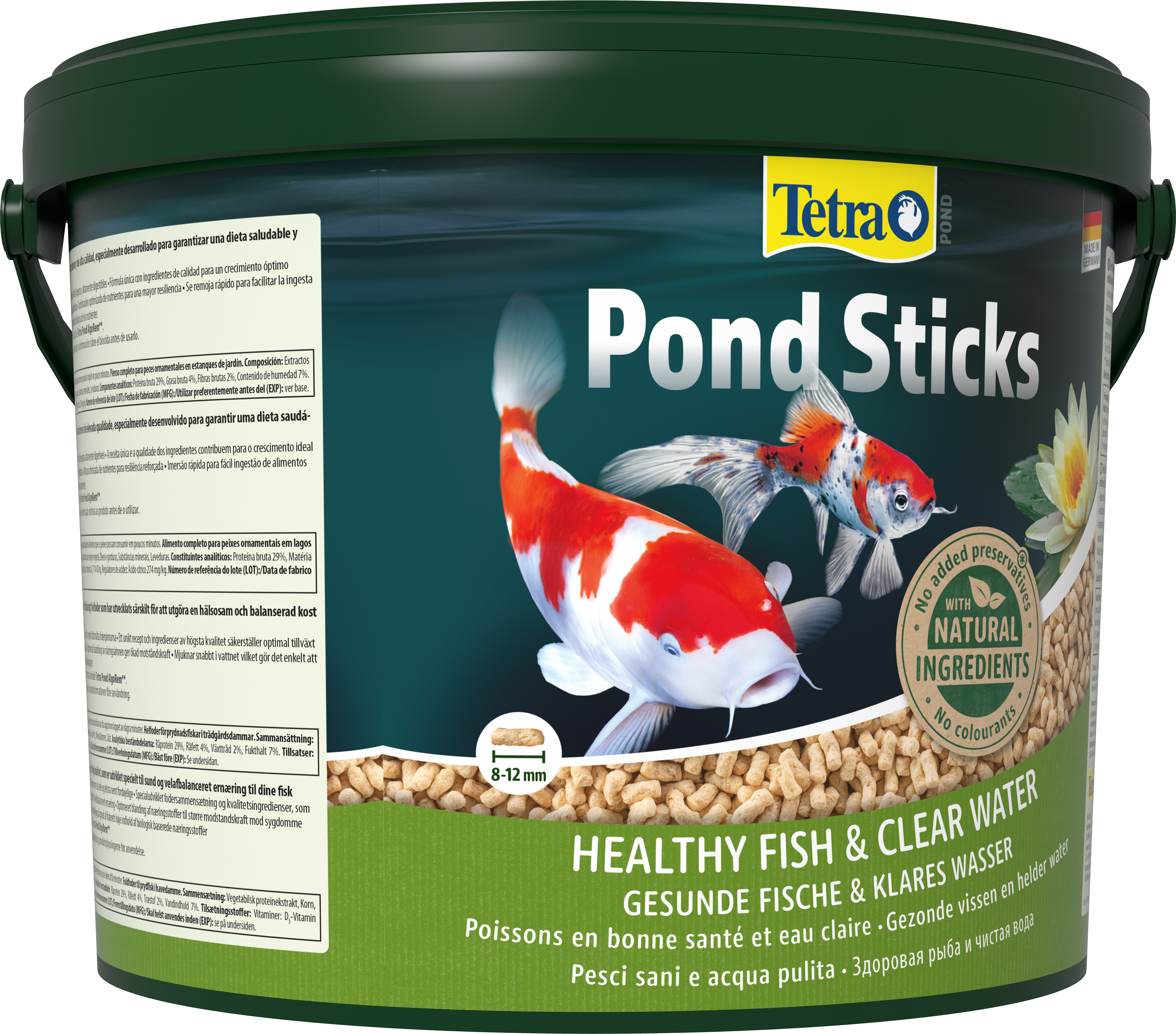 Tetra Pond Sticks | Alleinfuttermittel für Teichfische Zierfische | Menge 10 l = 1,2 kg