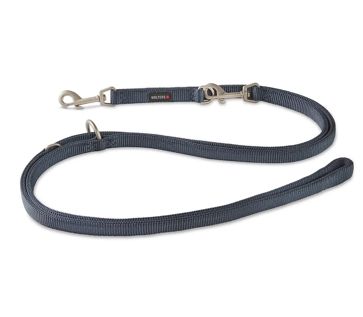 WOLTERS Professional Führleine Graphit | Dreifach verstellbare Hundeleine aus robustem Nylon | Größe XL (200 cm x 25 mm)