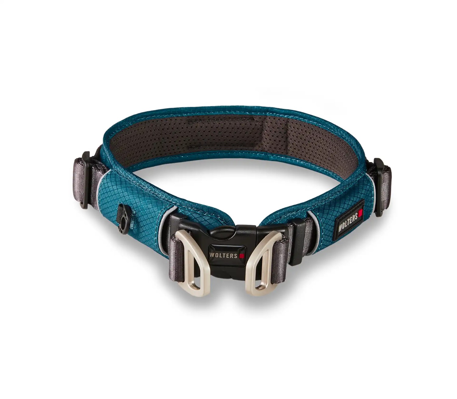 Wolters Active Pro Comfort Halsband | Petrol-Anthrazit | Hundehalsband mit Zugbegrenzung | Gr. 1 (35-40 cm x 30 mm)