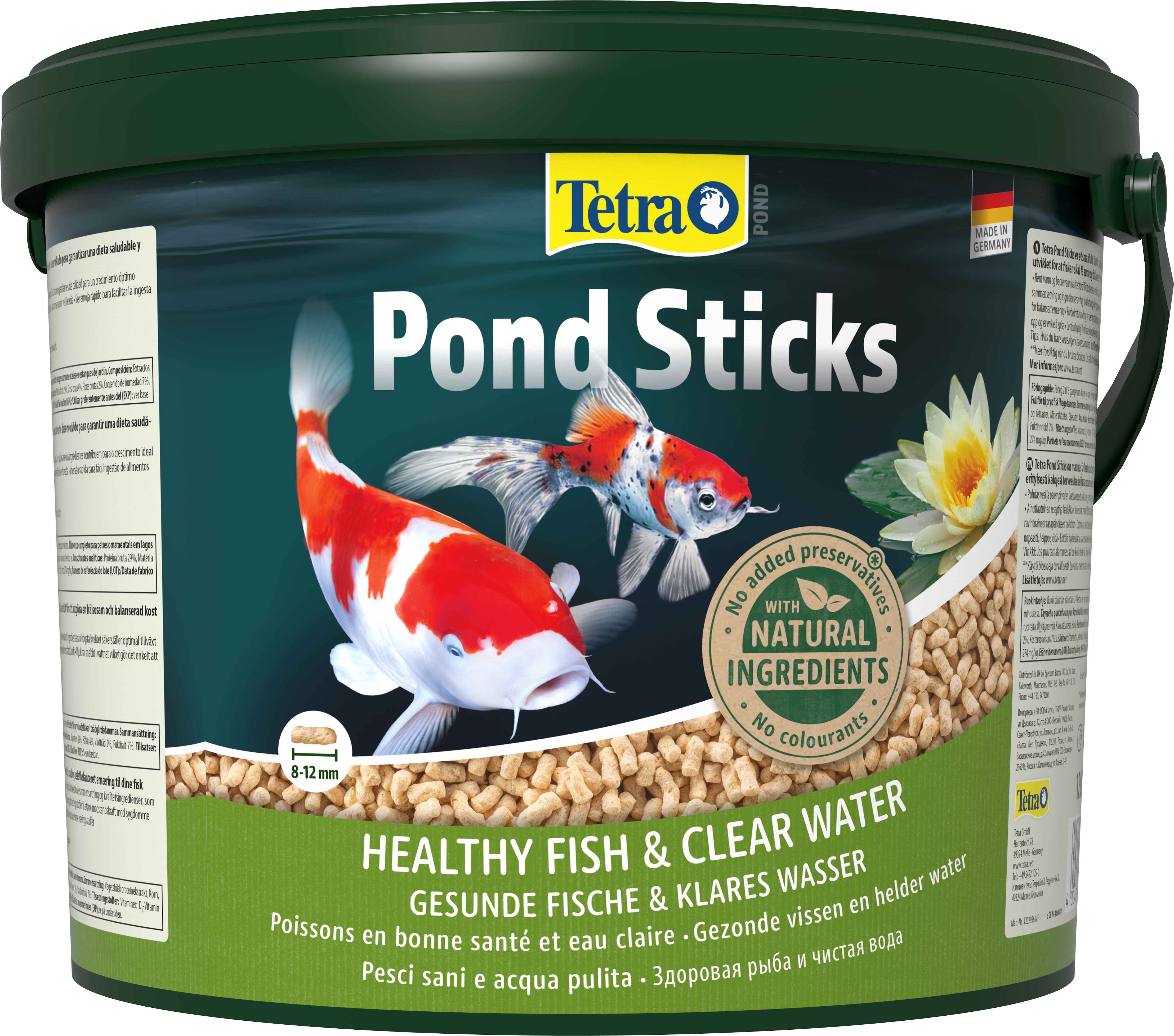 Tetra Pond Sticks | Alleinfuttermittel für Teichfische Zierfische | Menge 10 l = 1,2 kg