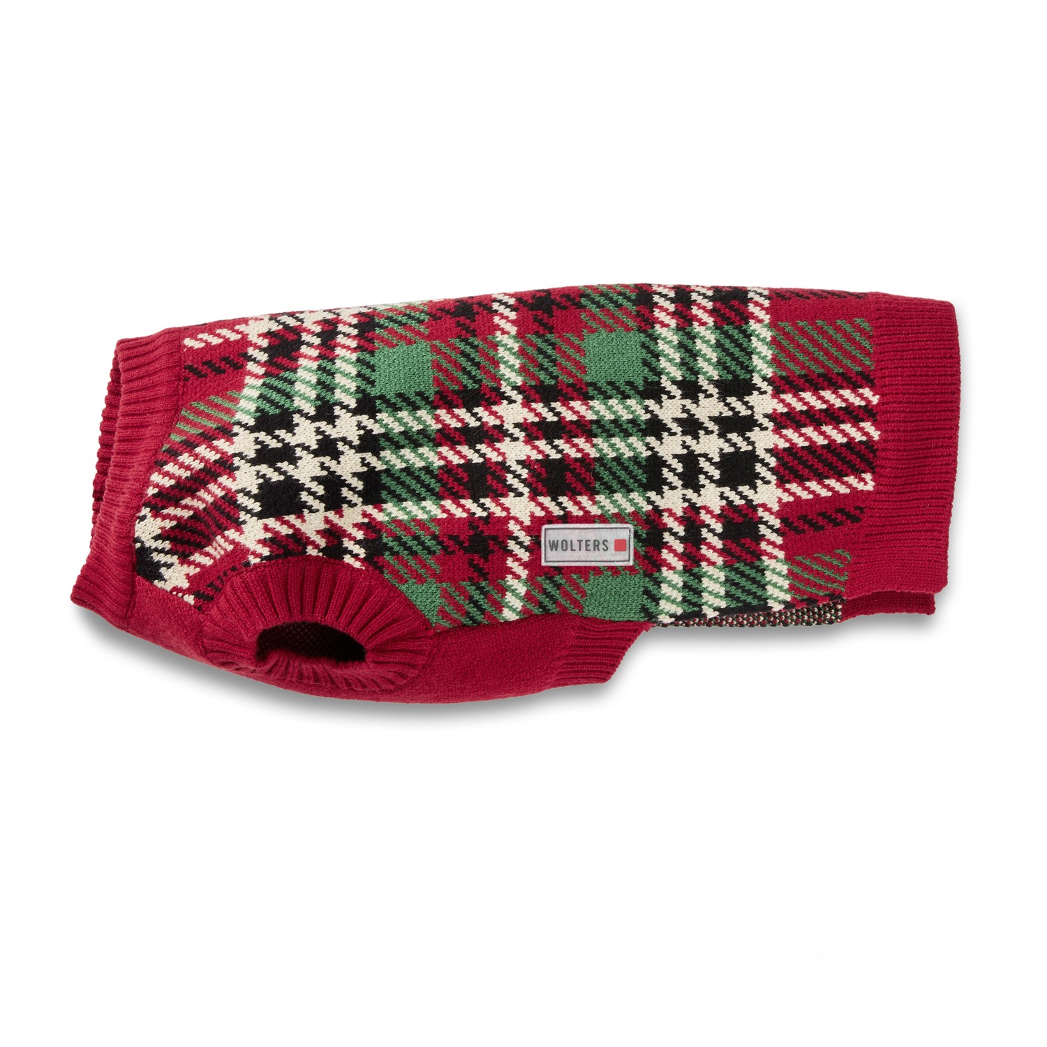 WOLTERS Strickpullover Karolinchen | stilvoller Hundepullover im klassischen Karomuster