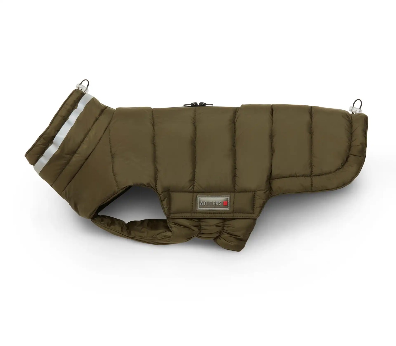 Wolters Steppjacke Cosy Oliv | Wintermantel für Hunde schützt vor Wind & Kälte | Größe 26 (25 - 27 cm)