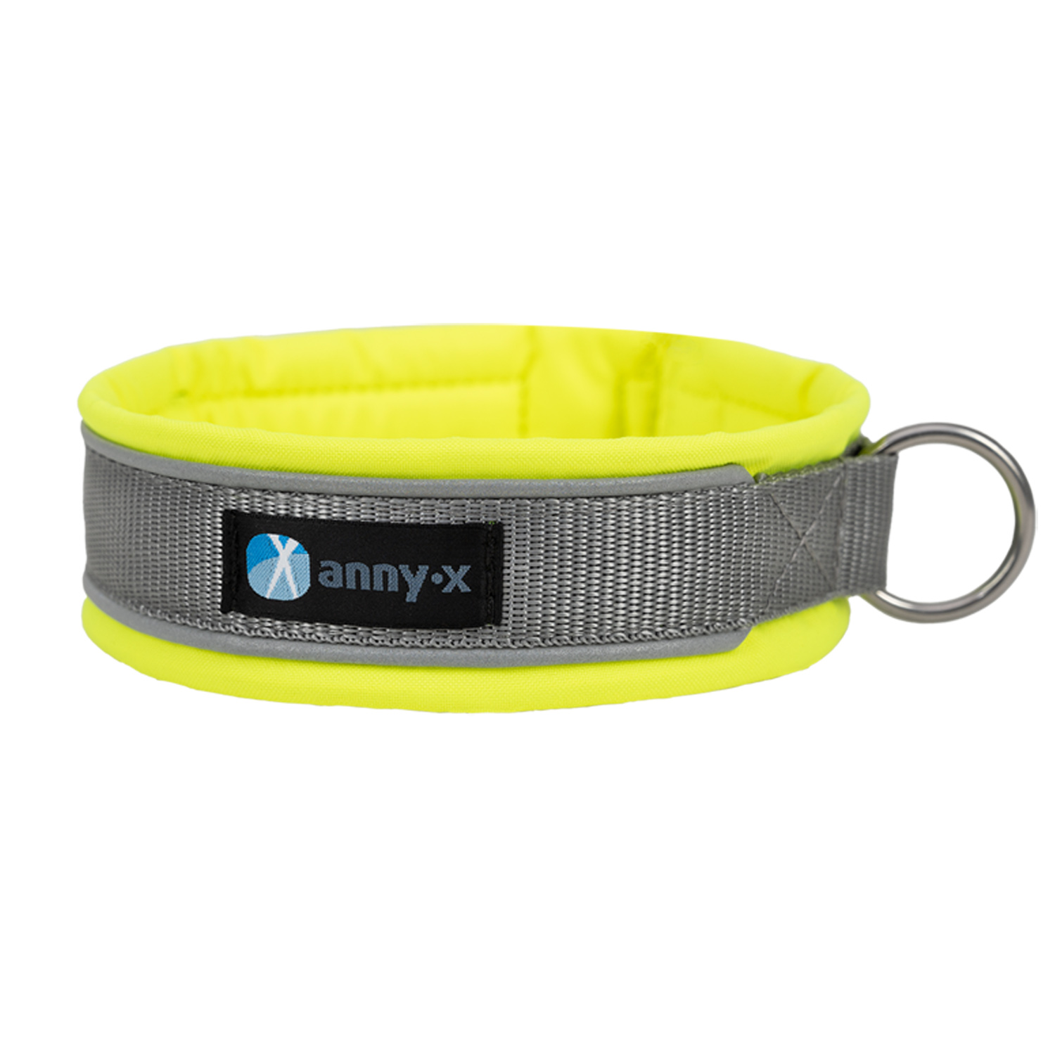 Anny·X Steckhalsband Fun Protect Leuchtgelb | Gepolstertes Hundehalsband | Gr. 1 (27-33 cm)